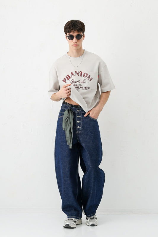 Short-Sleeved Boxy-Fit Printed T-Shirt