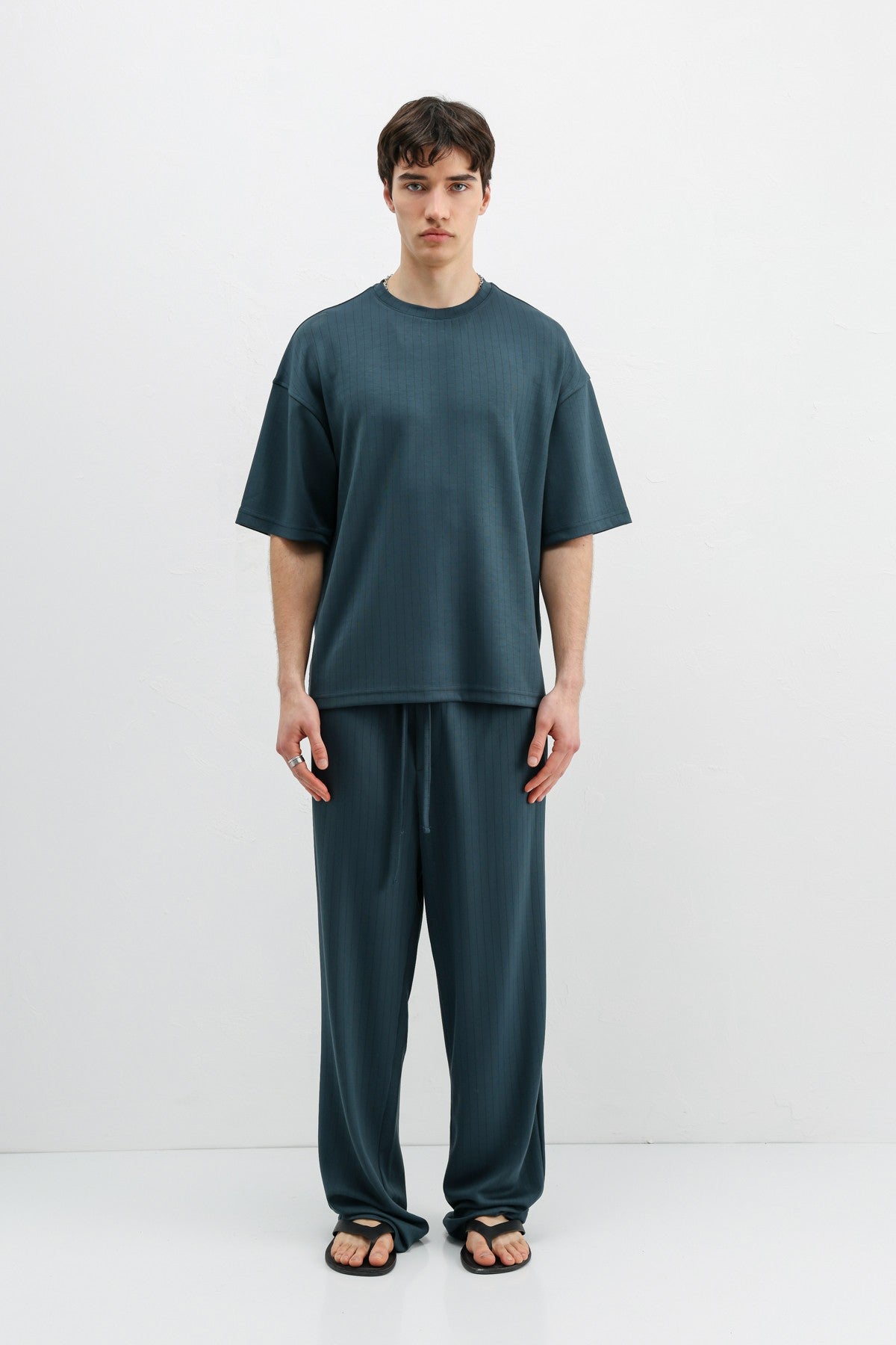 Oversized T-Shirt with Ribbed Texture