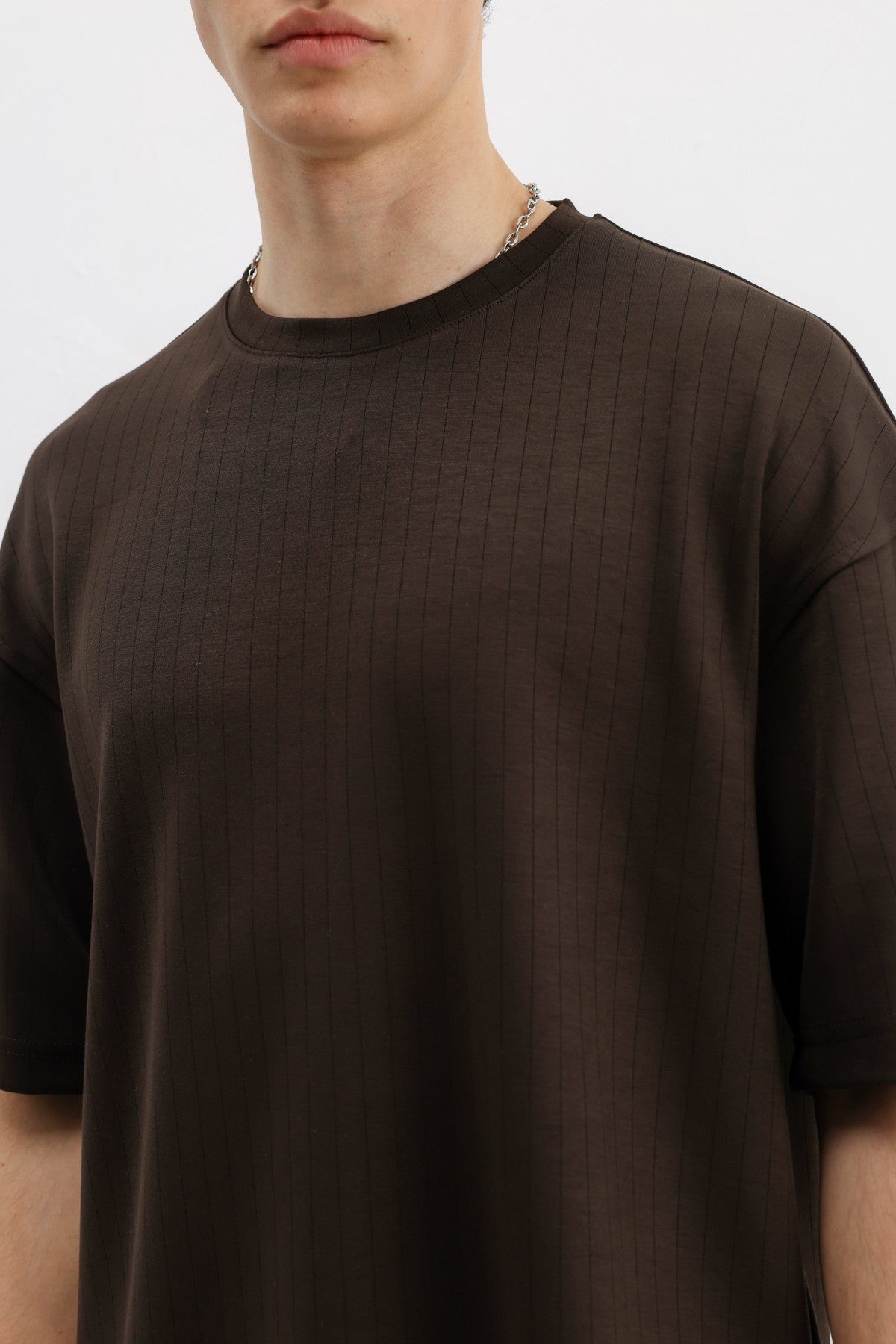 Oversized T-Shirt with Ribbed Texture