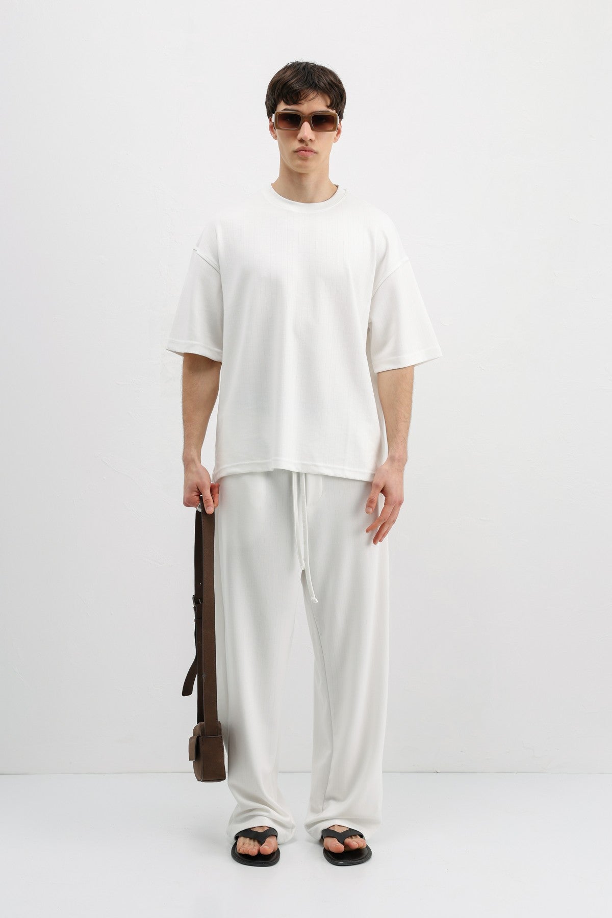 Oversized T-Shirt with Ribbed Texture