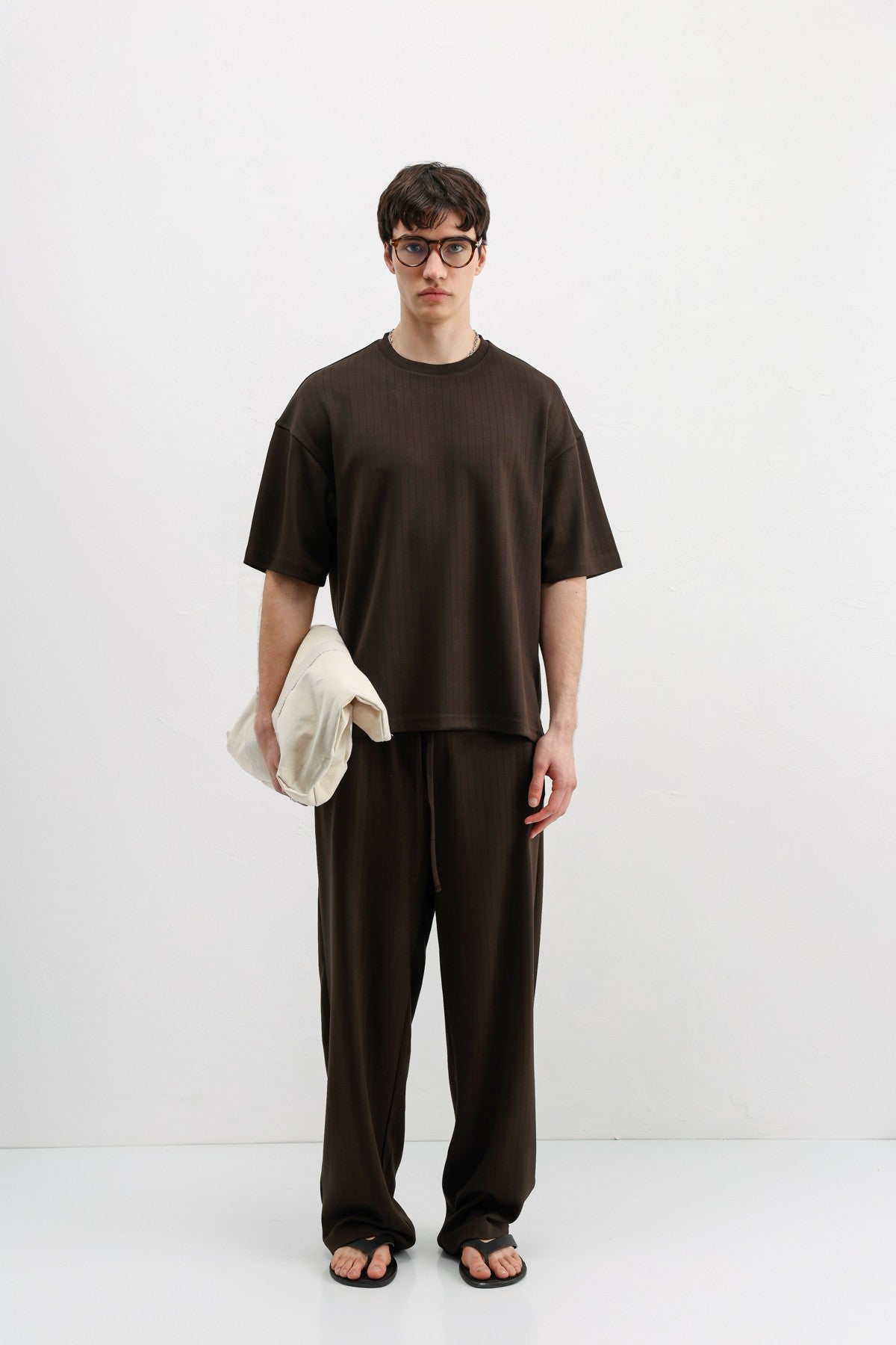 Oversized T-Shirt with Ribbed Texture