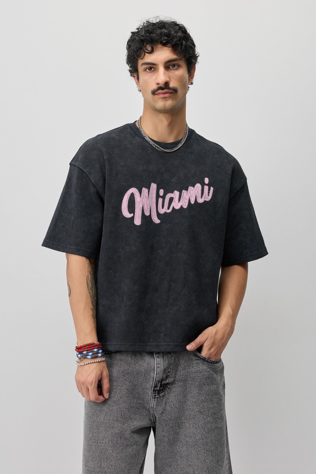 Oversized Miami-Printed T-Shirt