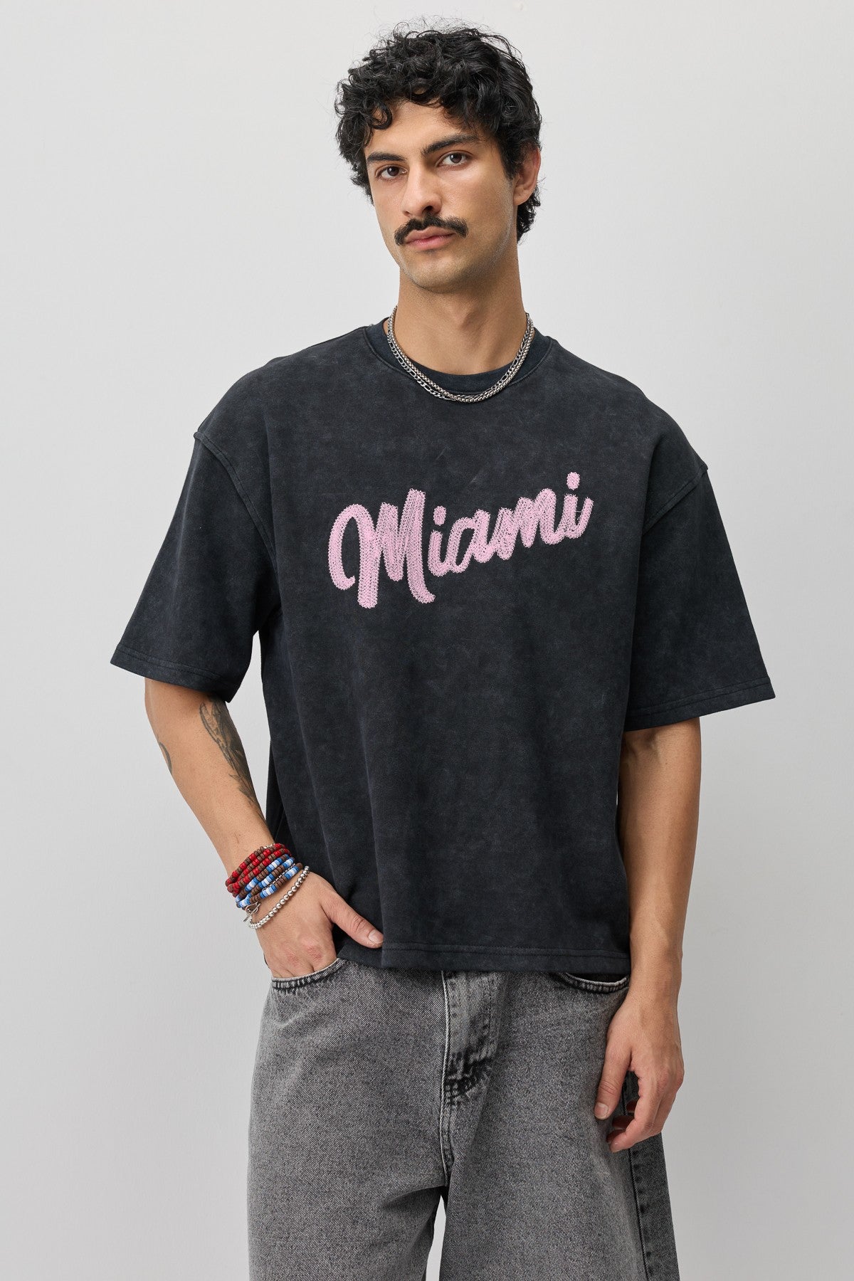 Oversized Miami-Printed T-Shirt