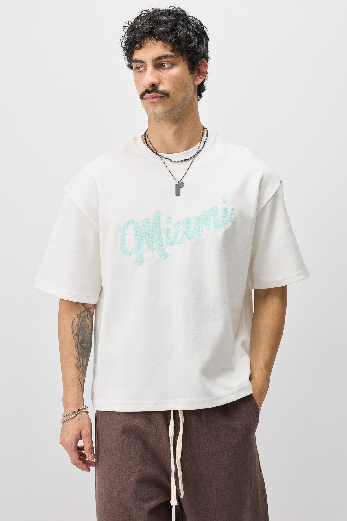 Oversized Miami-Printed T-Shirt