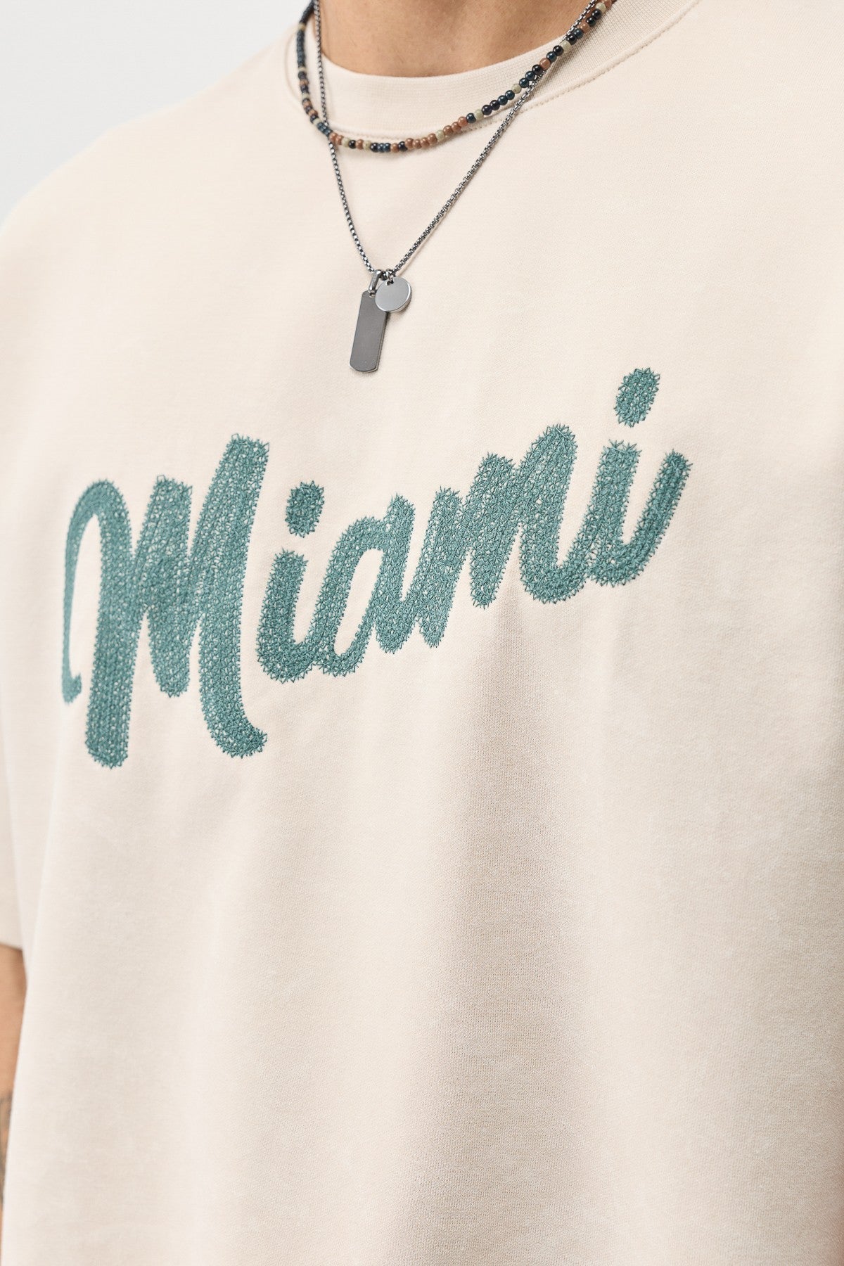 Oversized Miami-Printed T-Shirt