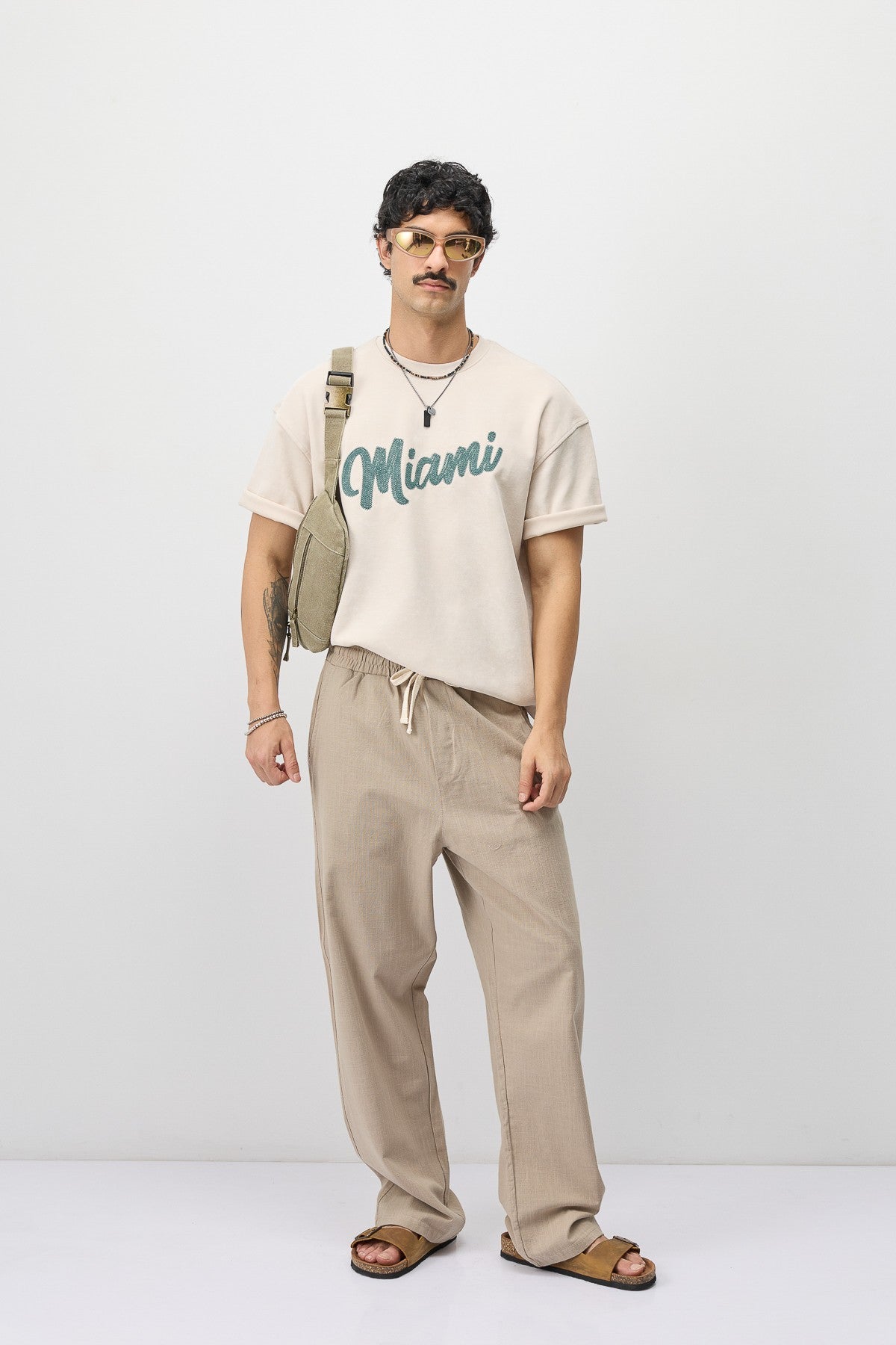 Oversized Miami-Printed T-Shirt