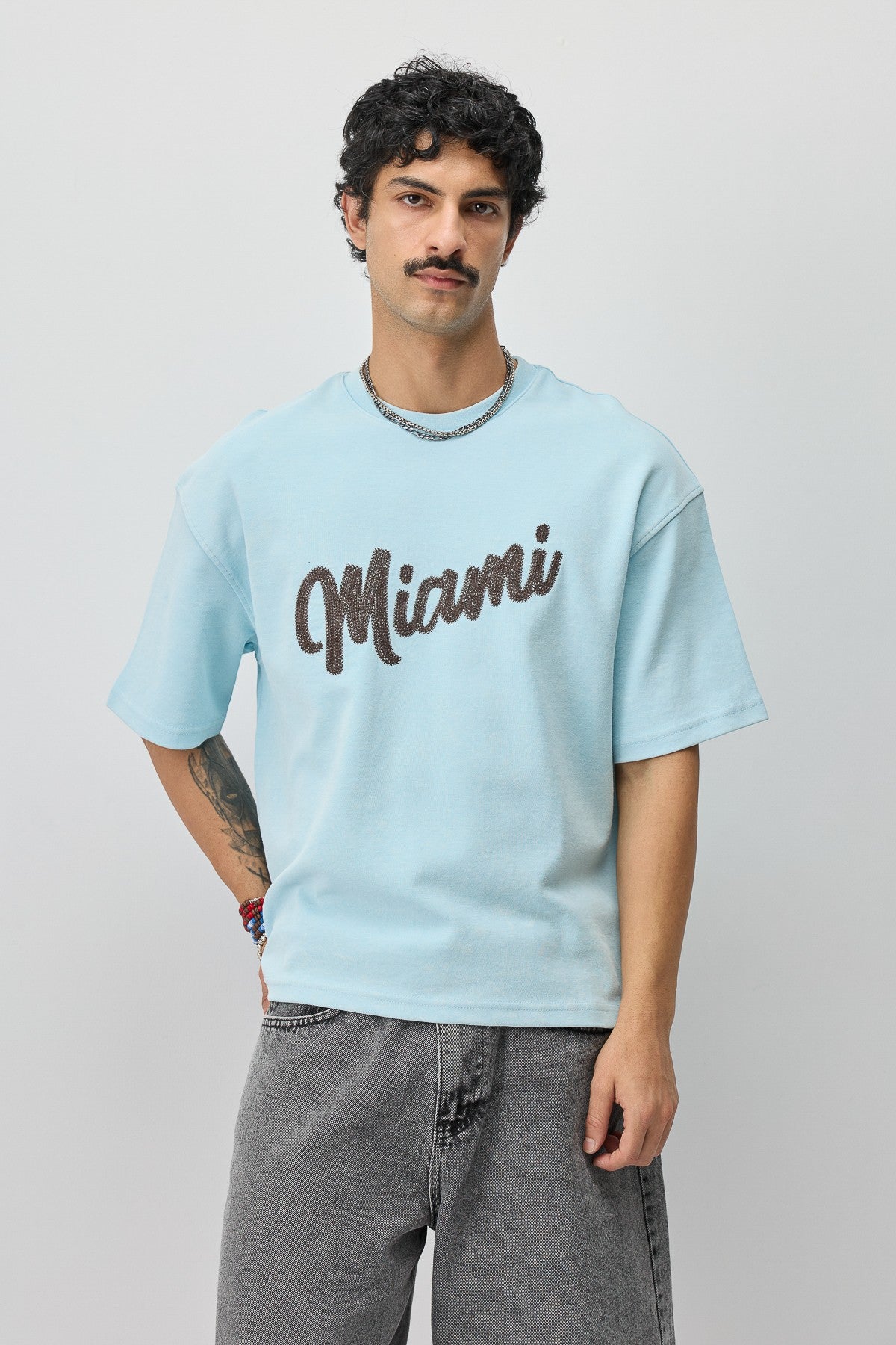 Oversized Miami-Printed T-Shirt