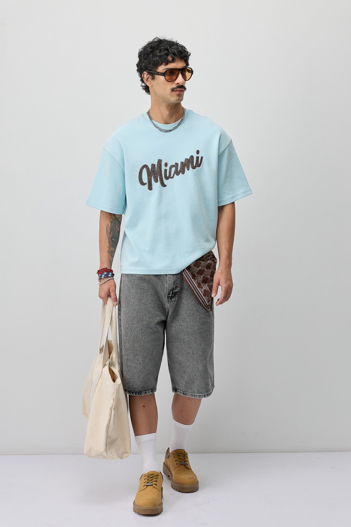 Oversized Miami-Printed T-Shirt