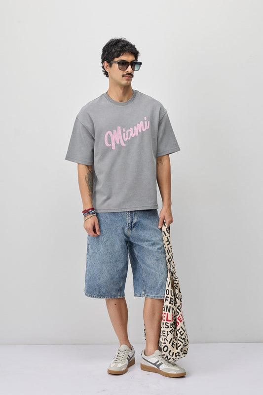 Oversized Miami-Printed T-Shirt