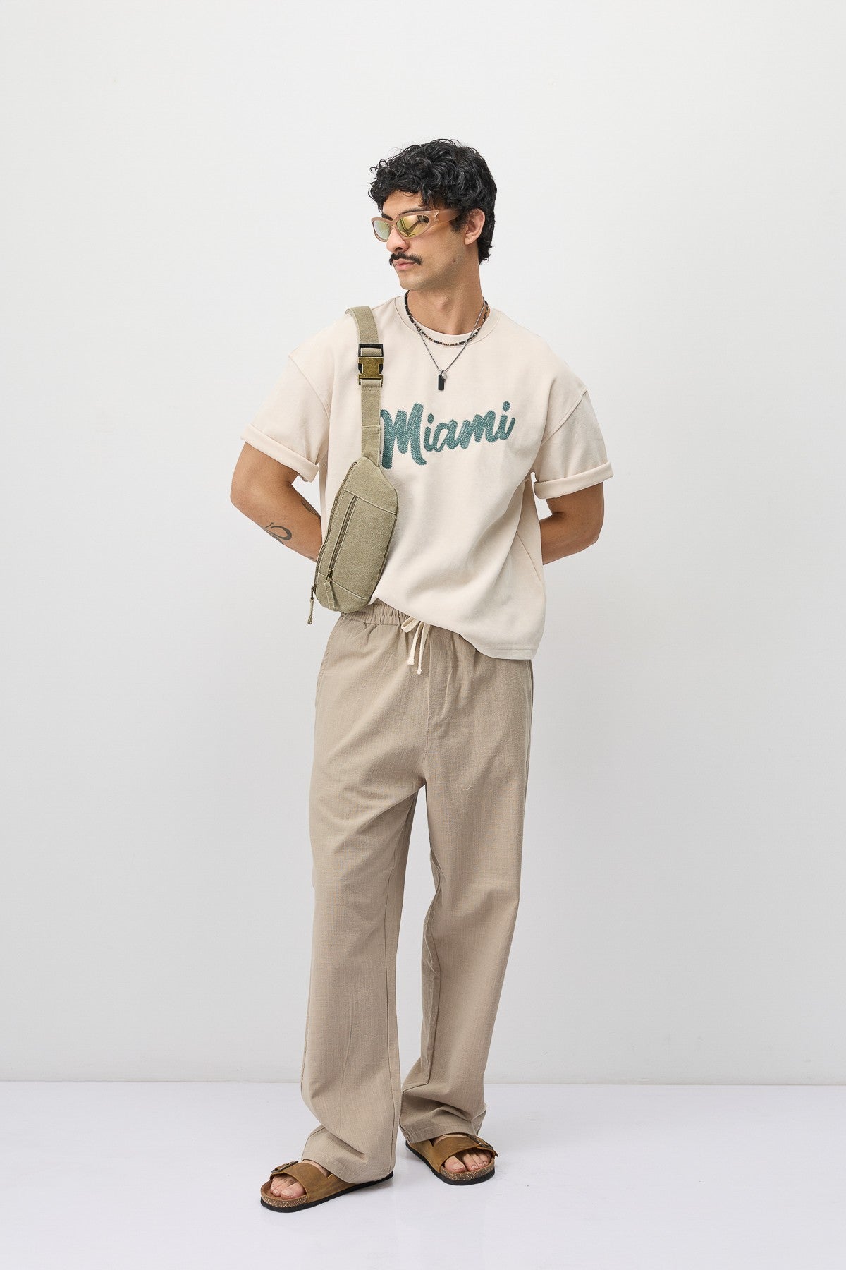 Oversized Miami-Printed T-Shirt
