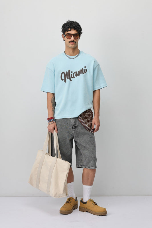 Oversized Miami-Printed T-Shirt