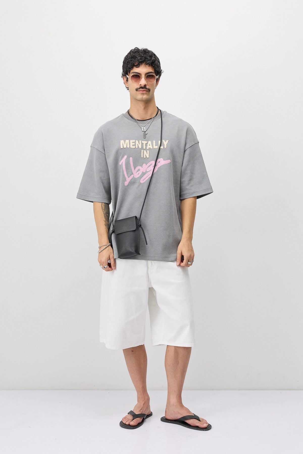 Oversized T-Shirt with Ibiza Print