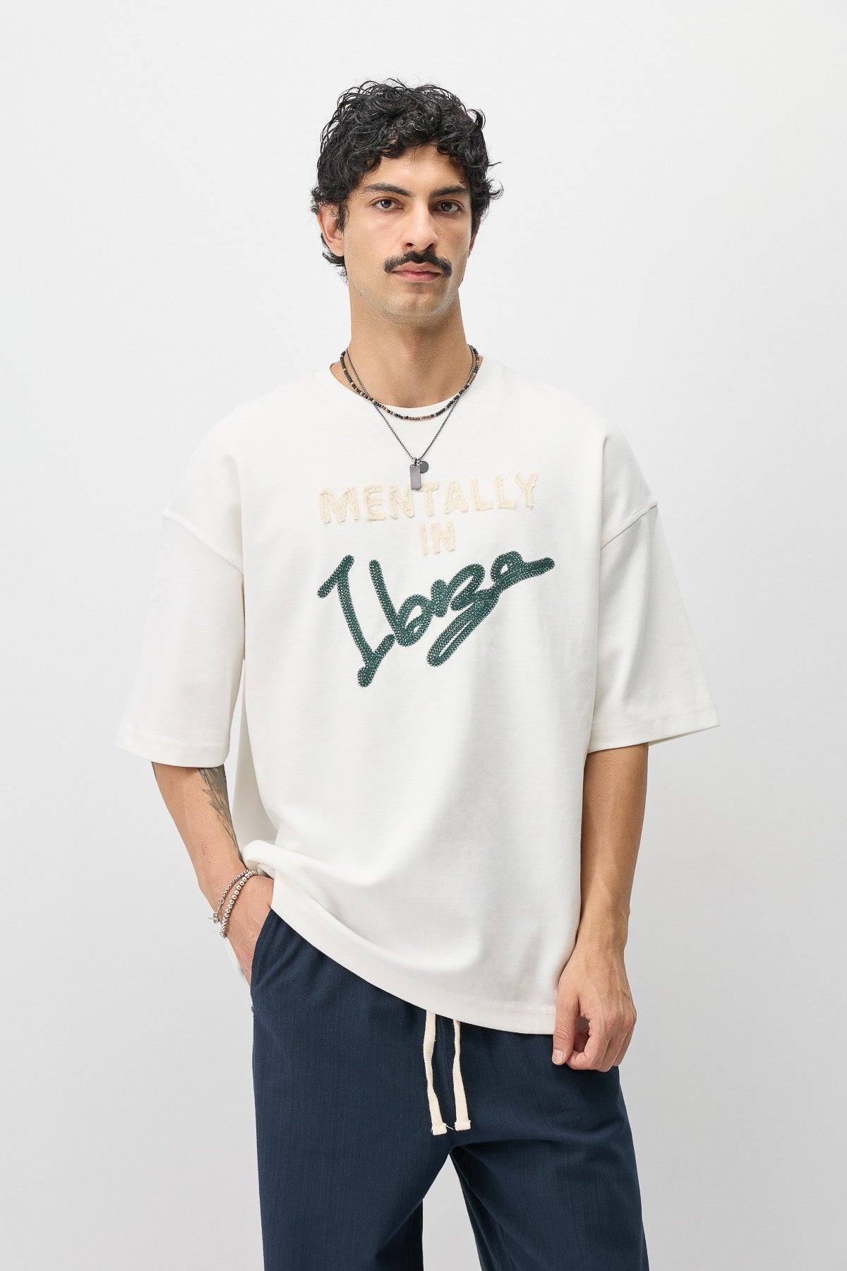 Oversized T-Shirt with Ibiza Print