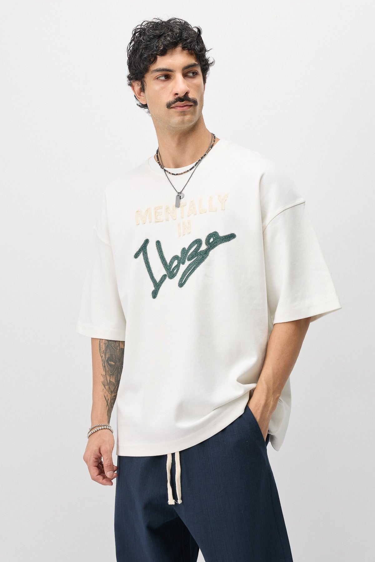 Oversized T-Shirt with Ibiza Print