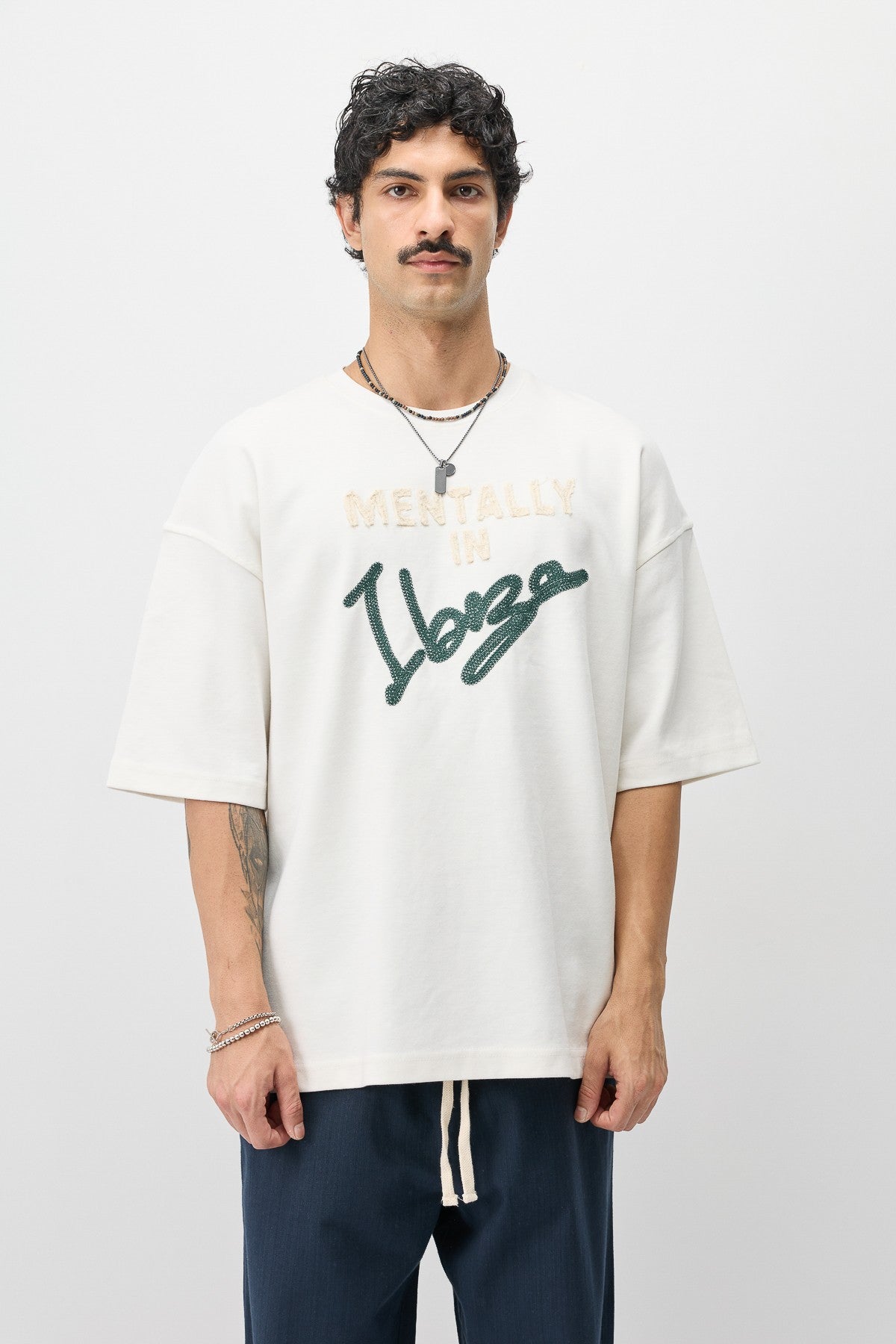 Oversized T-Shirt with Ibiza Print