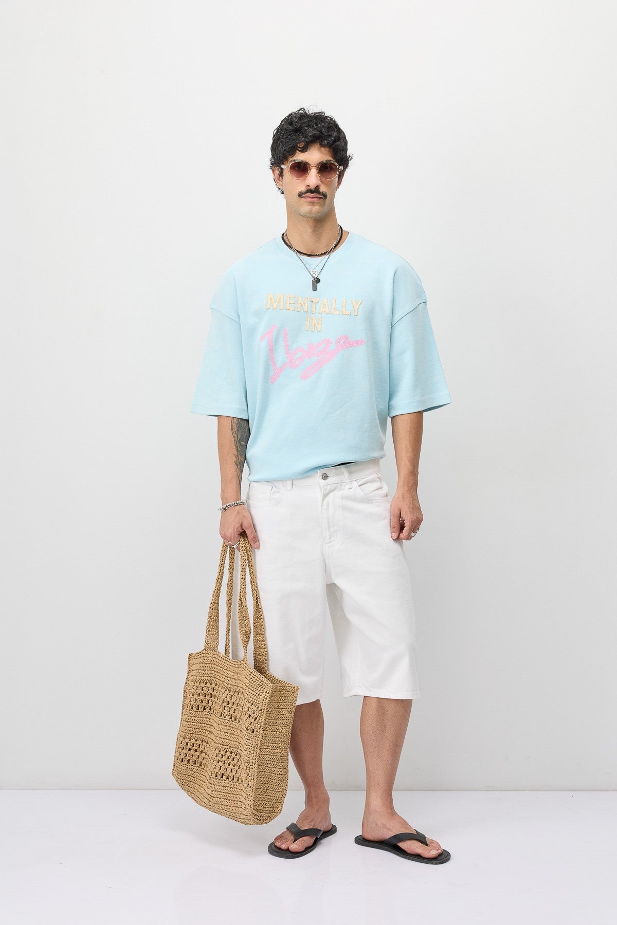 Oversized T-Shirt with Ibiza Print