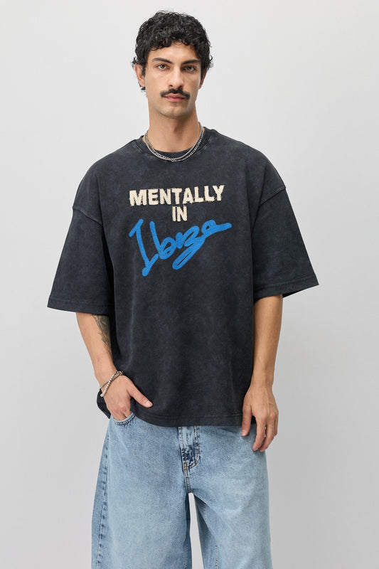 Oversized T-Shirt with Ibiza Print