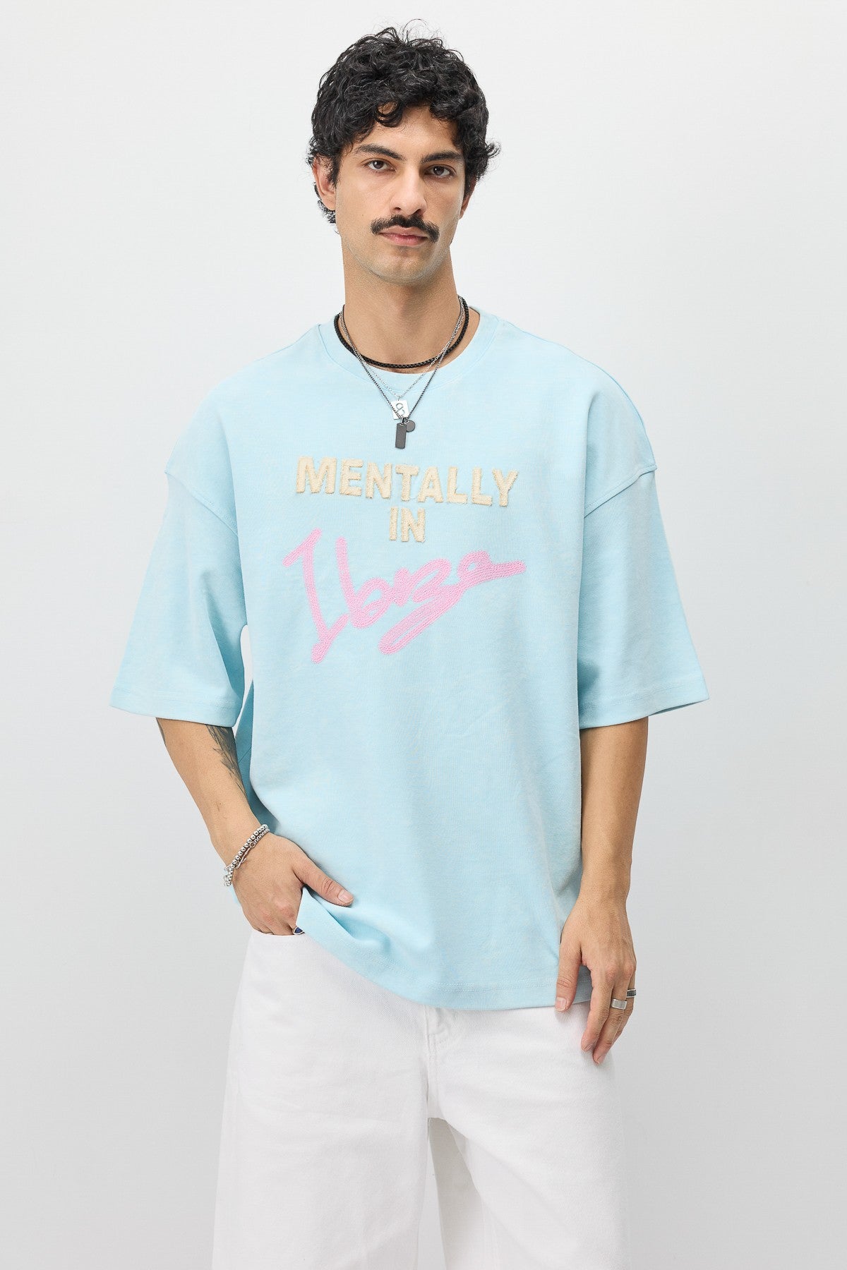 Oversized T-Shirt with Ibiza Print