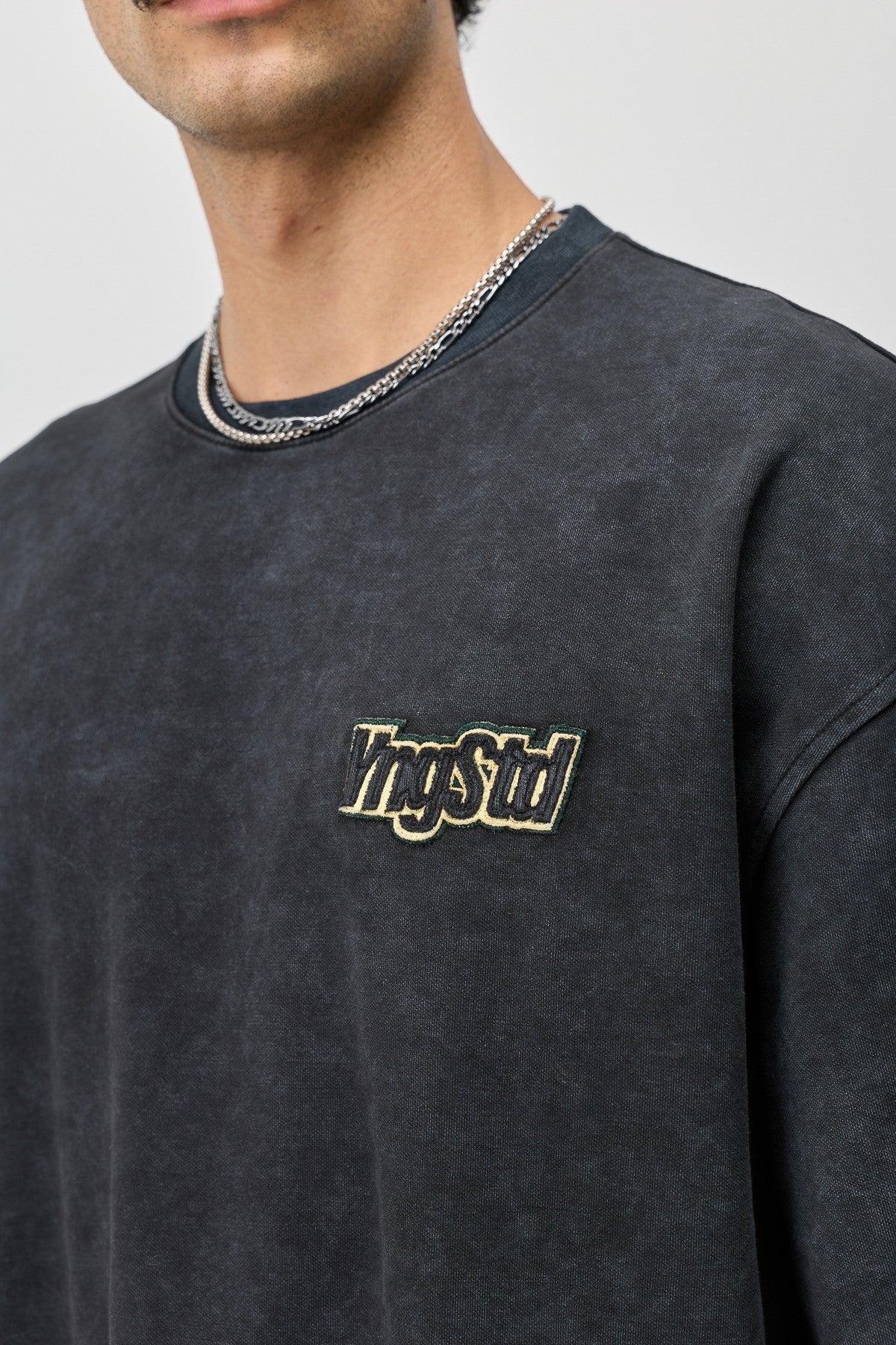 Oversized T-Shirt with Printed Label