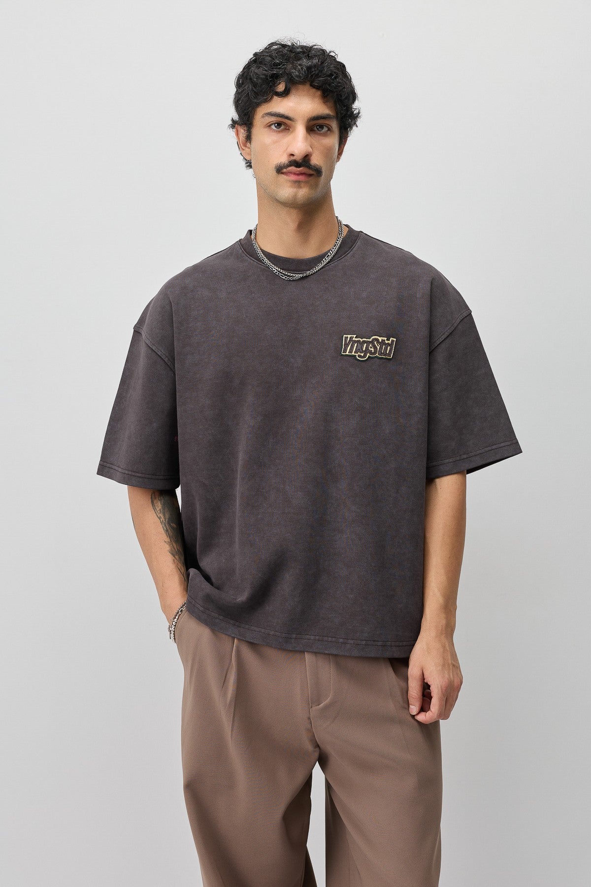 Oversized T-Shirt with Printed Label