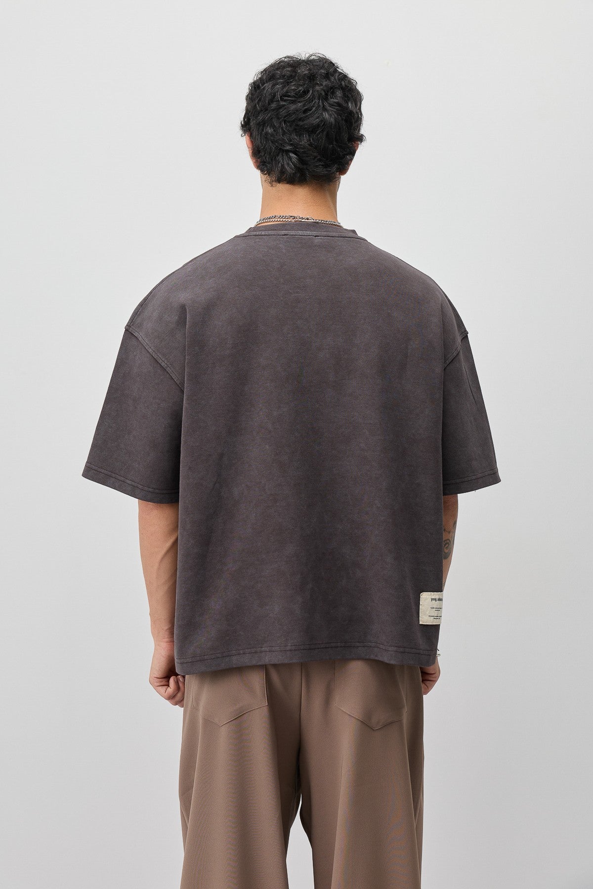Oversized T-Shirt with Printed Label