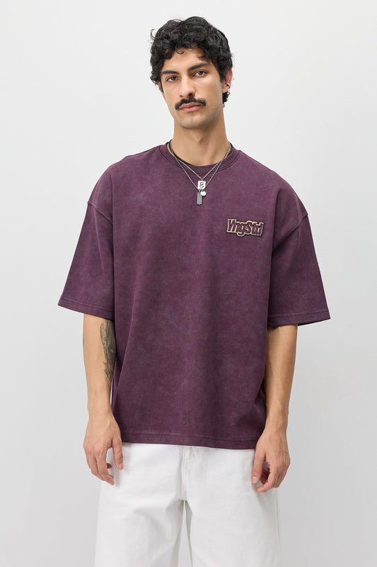 Oversized T-Shirt with Printed Label