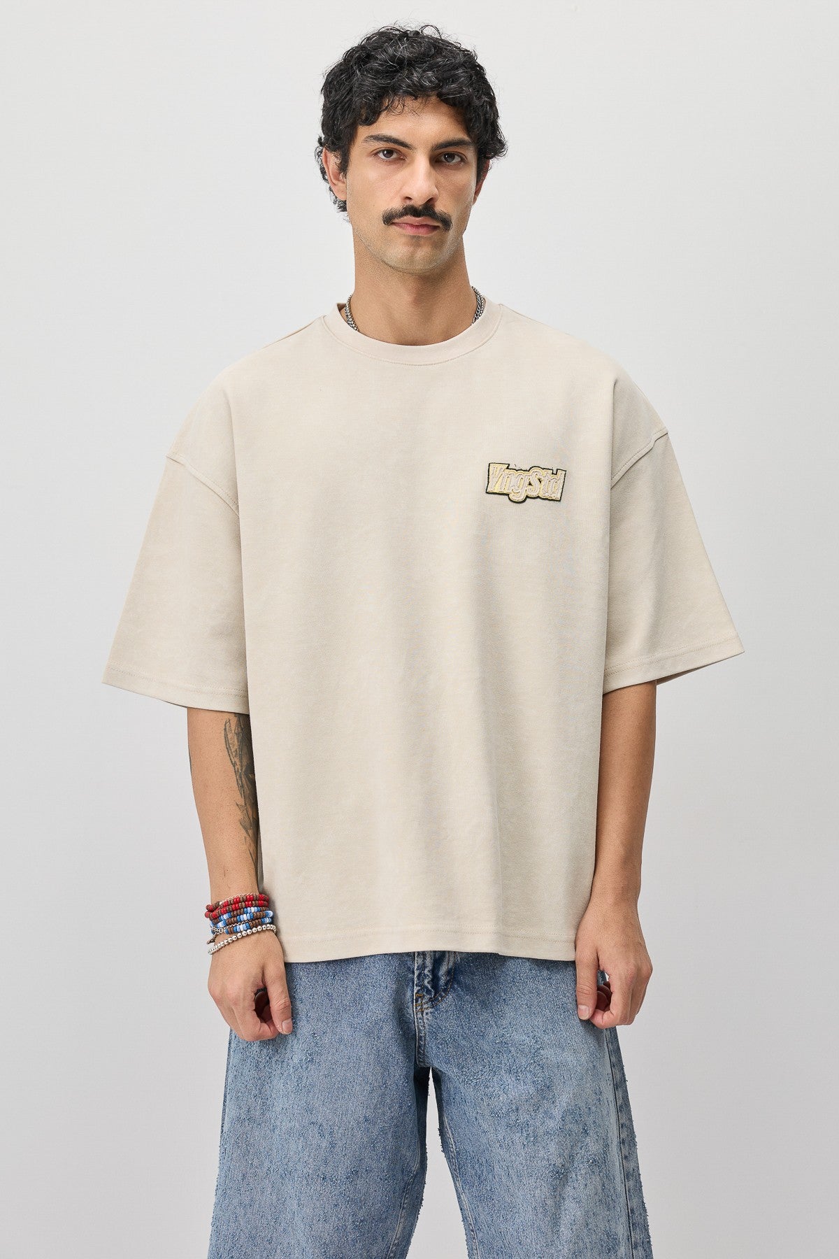 Oversized T-Shirt with Printed Label