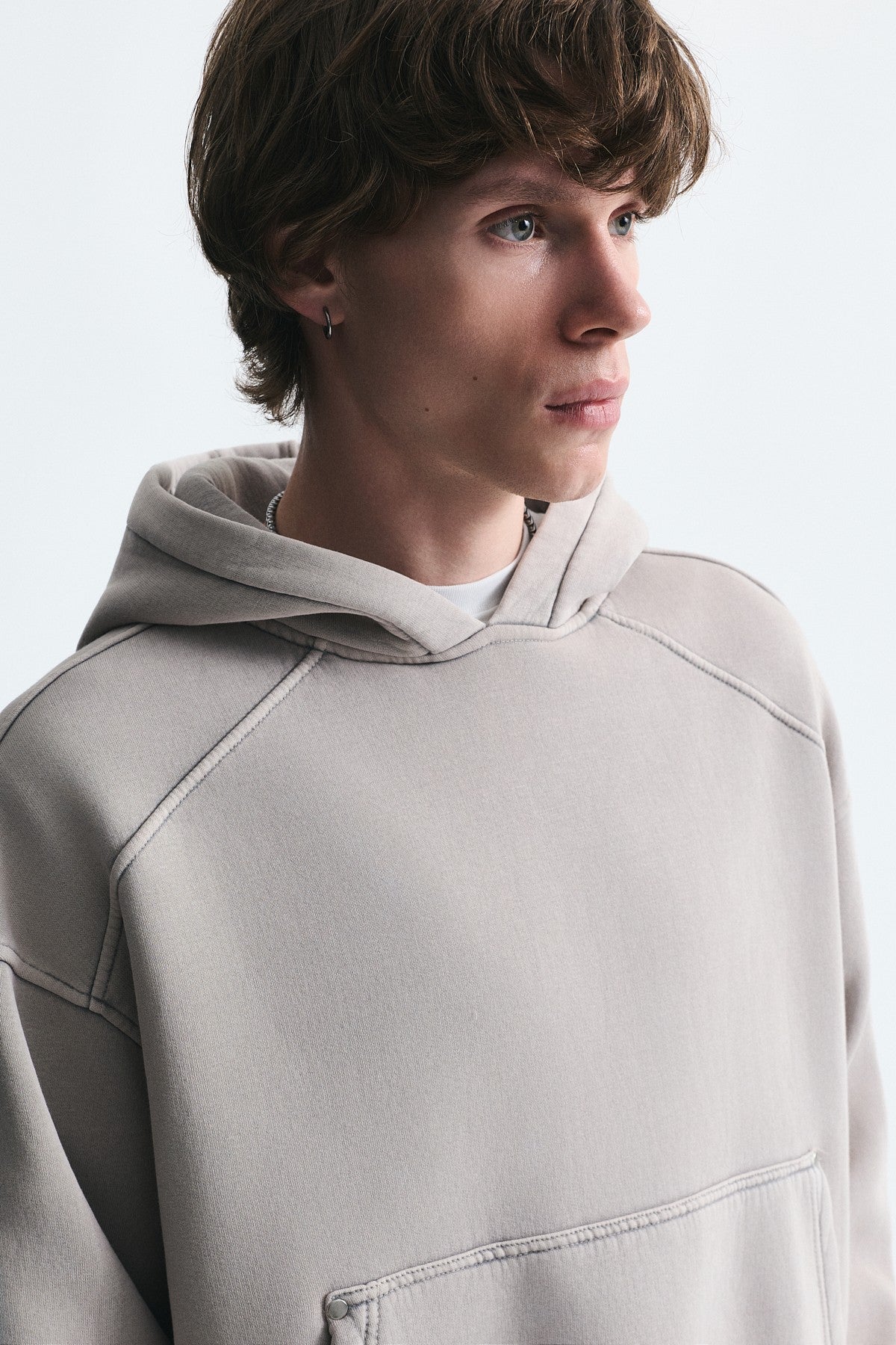 Boxy Fit Sweatshirt with Belt