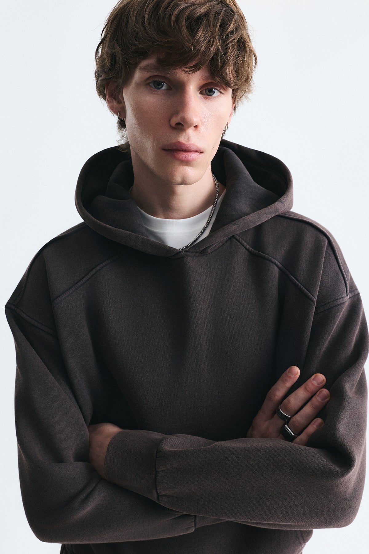 Boxy Fit Sweatshirt with Belt