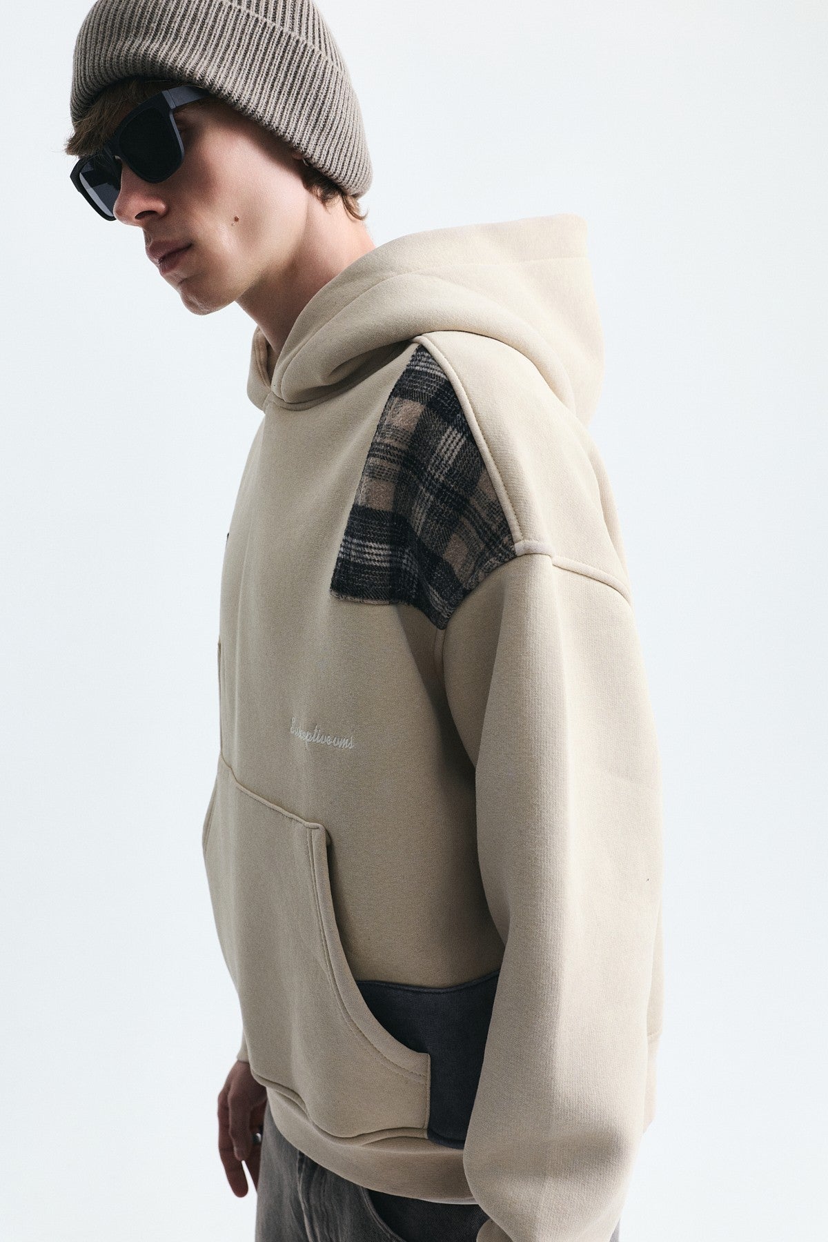 Boxy Fit Patchwork Sweatshirt