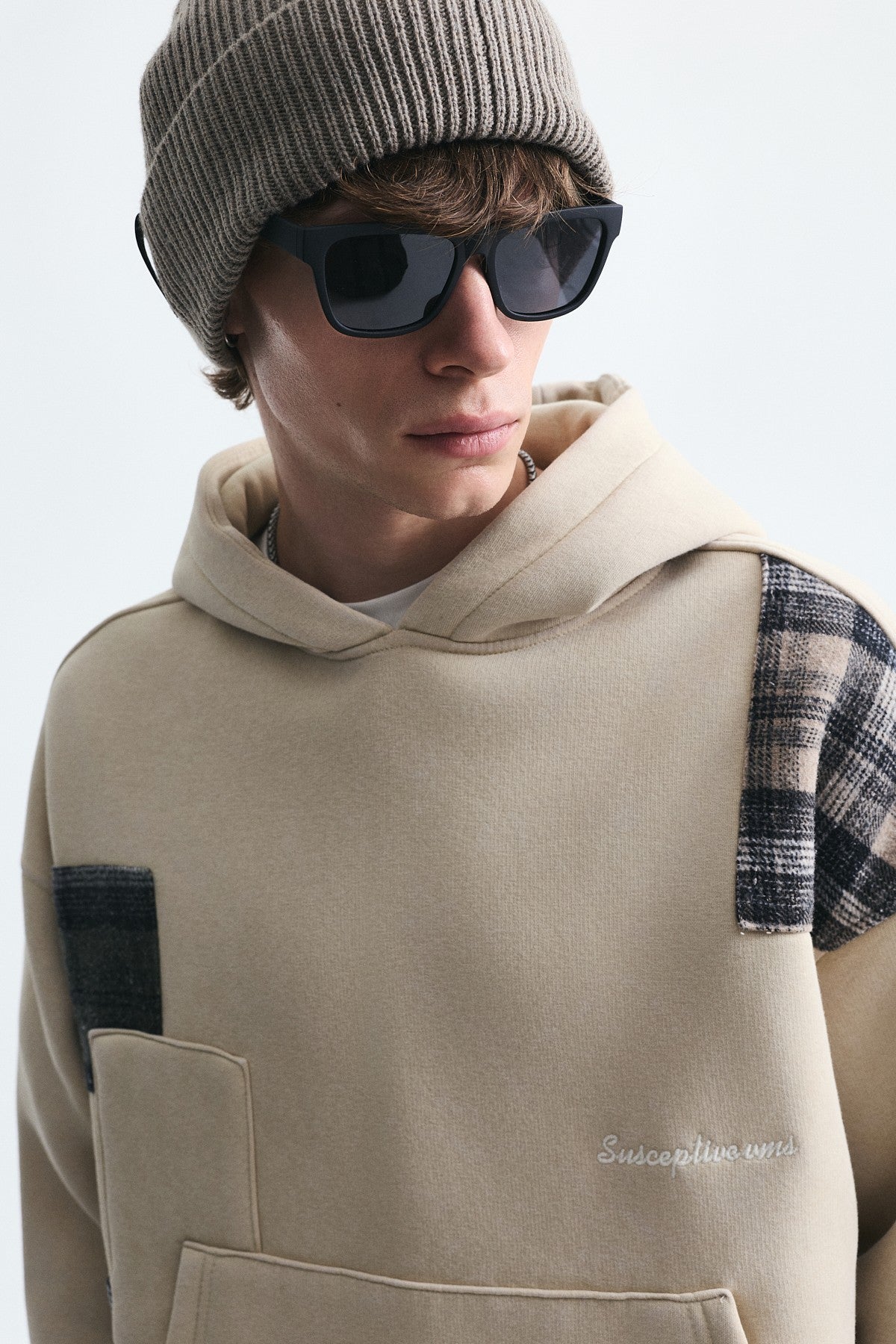 Boxy Fit Patchwork Sweatshirt