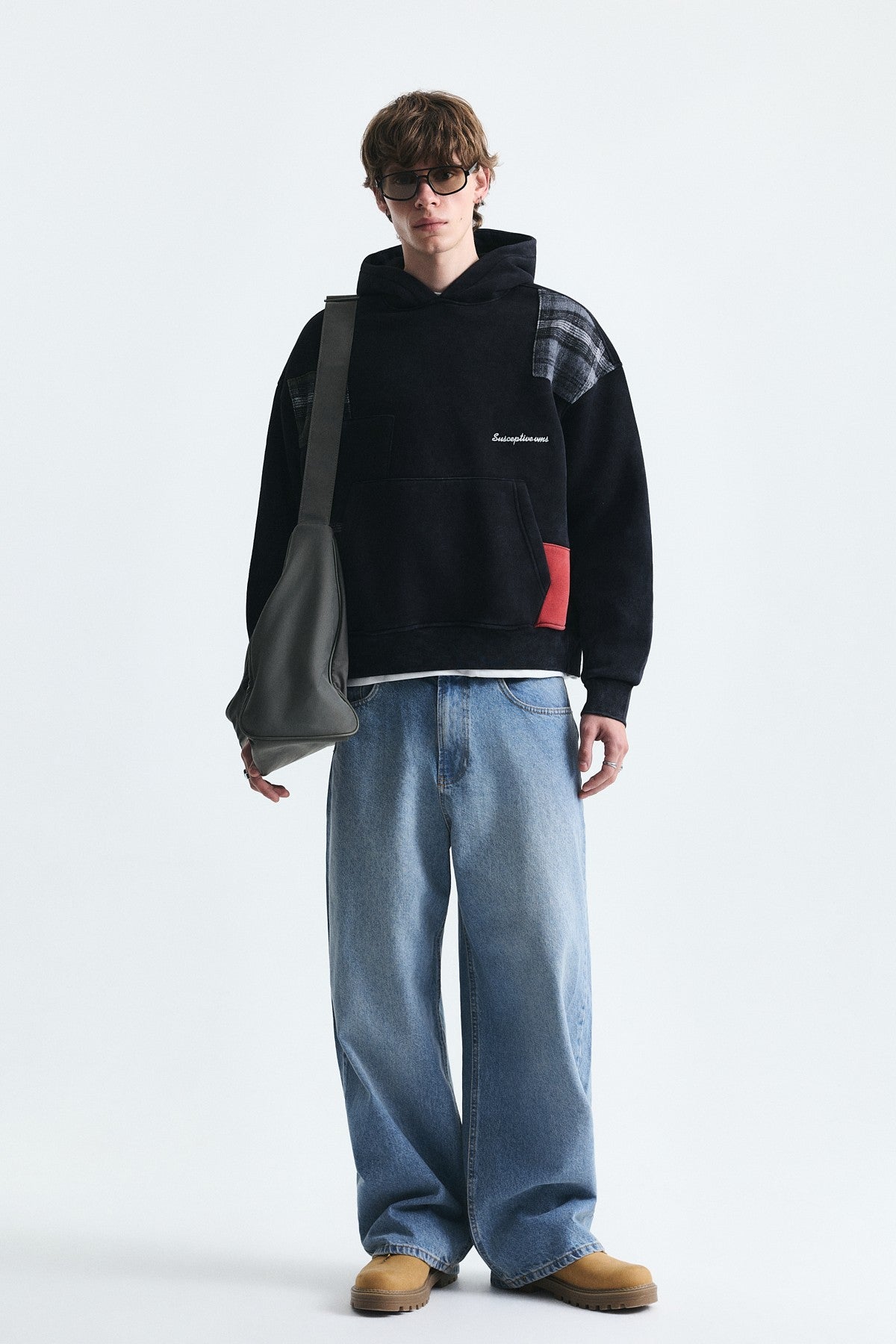 Boxy Fit Patchwork Sweatshirt