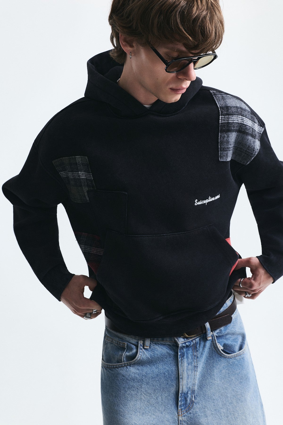 Boxy Fit Patchwork Sweatshirt