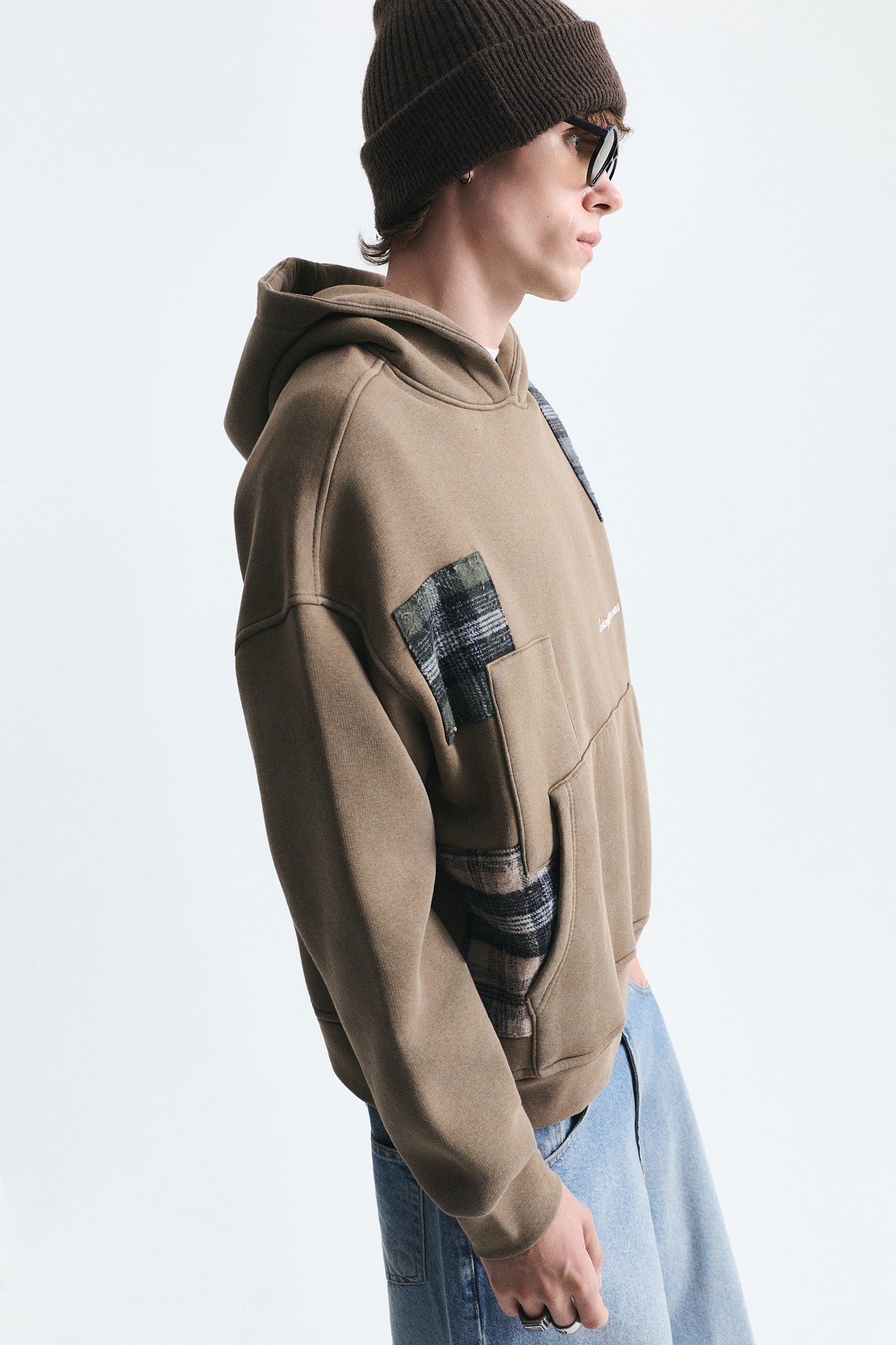 Boxy Fit Patchwork Sweatshirt