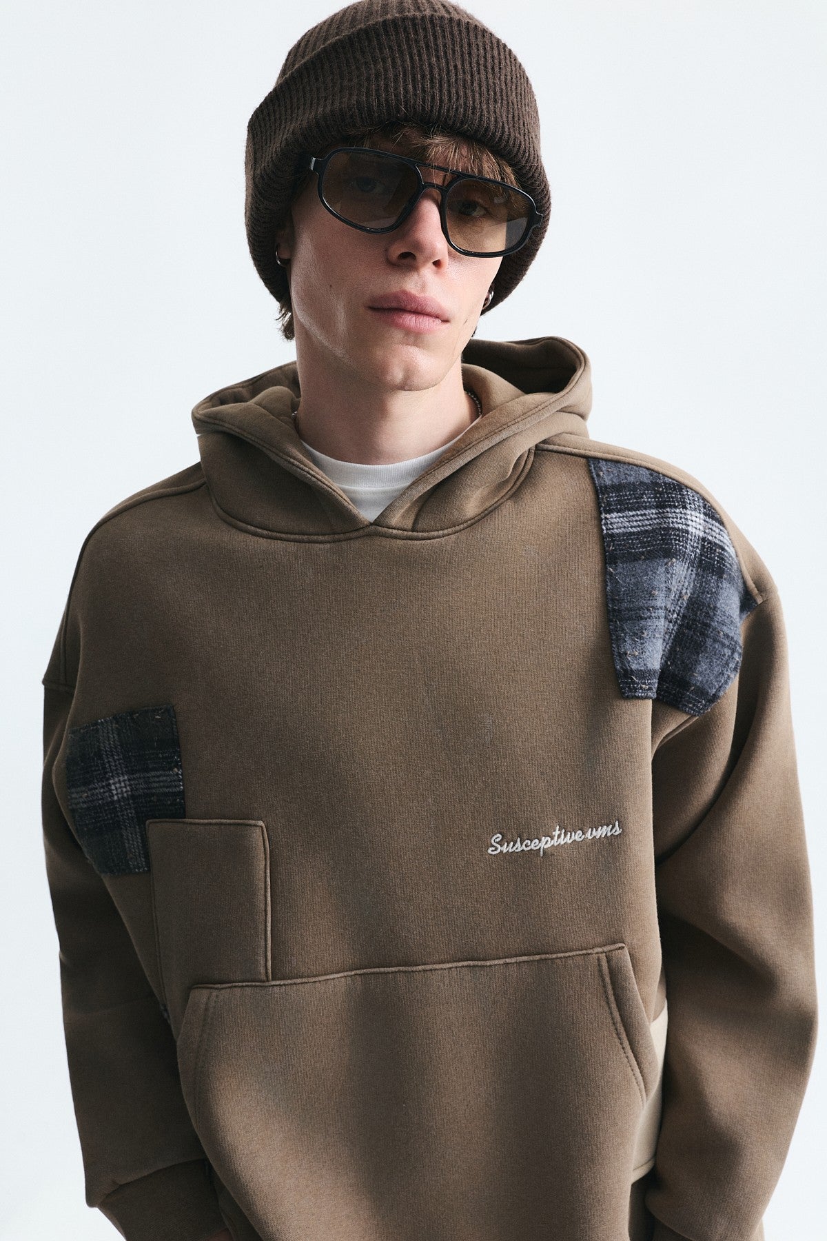 Boxy Fit Patchwork Sweatshirt
