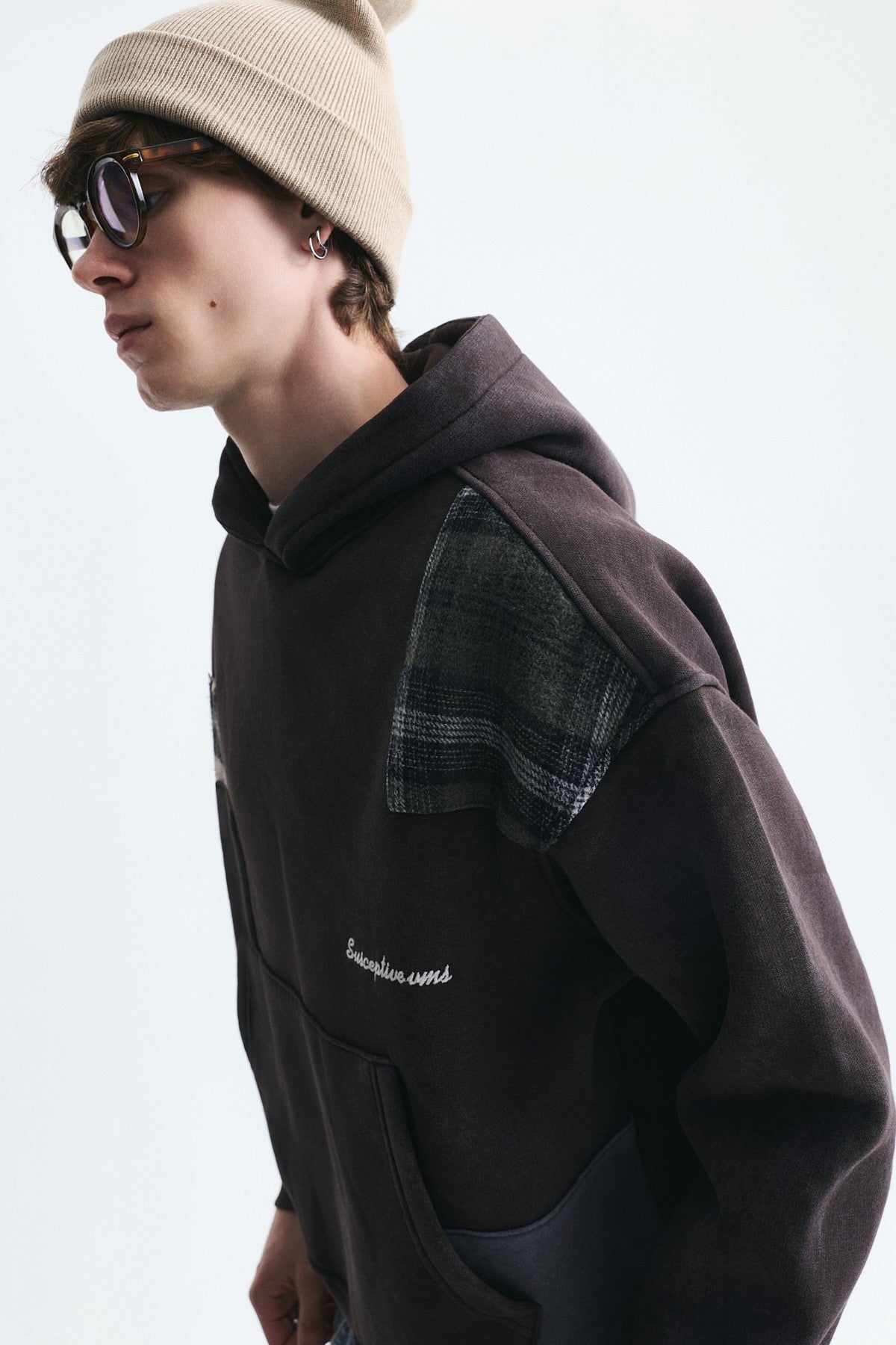Boxy Fit Patchwork Sweatshirt