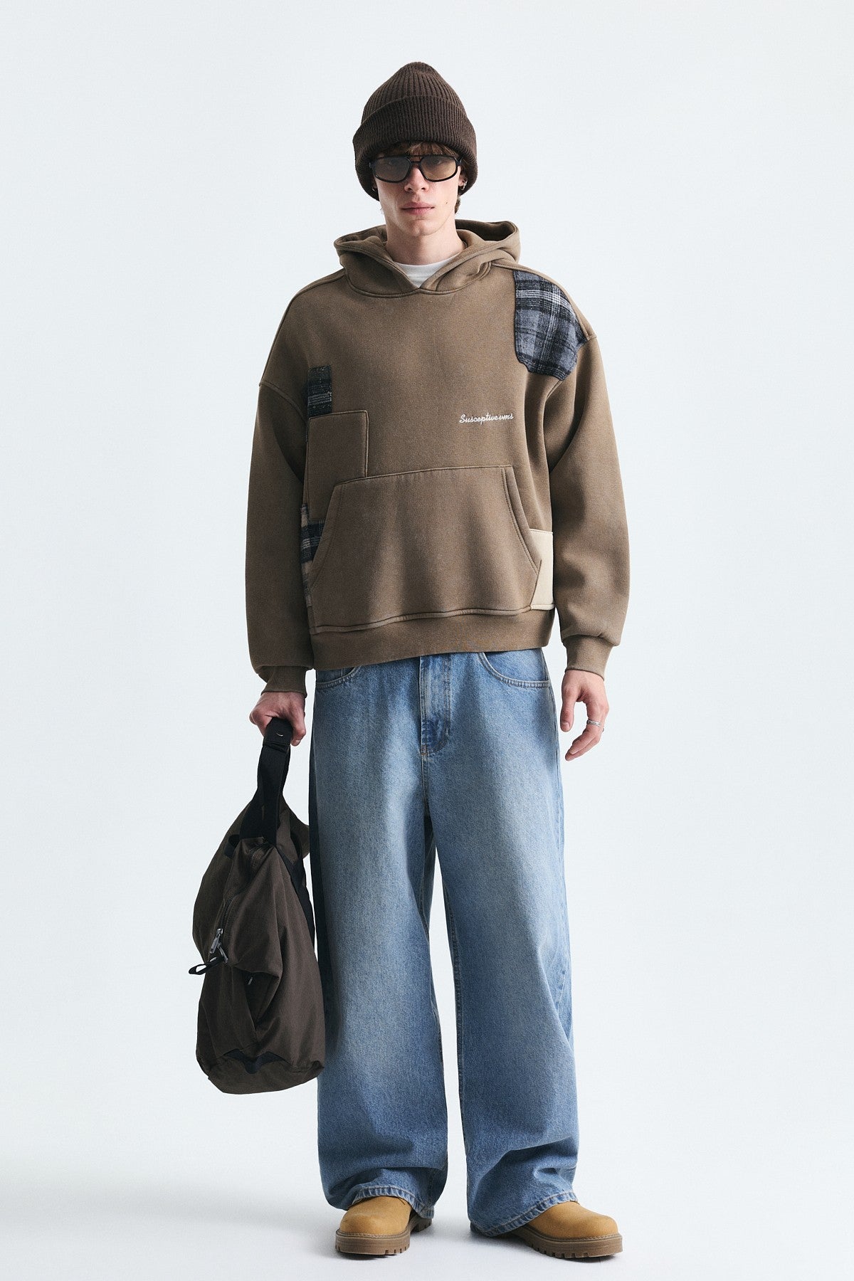 Boxy Fit Patchwork Sweatshirt