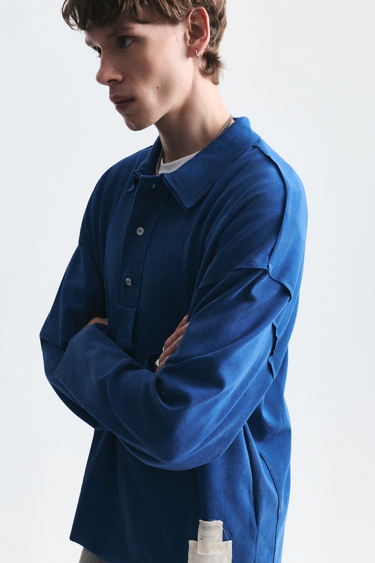 Relax Fit Polo-Neck Sweatshirt