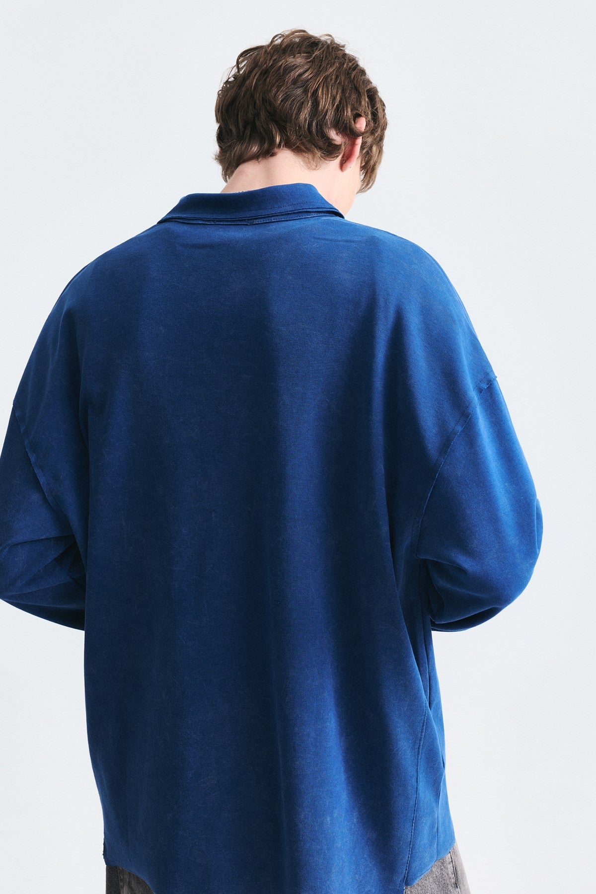 Relax Fit Polo-Neck Sweatshirt