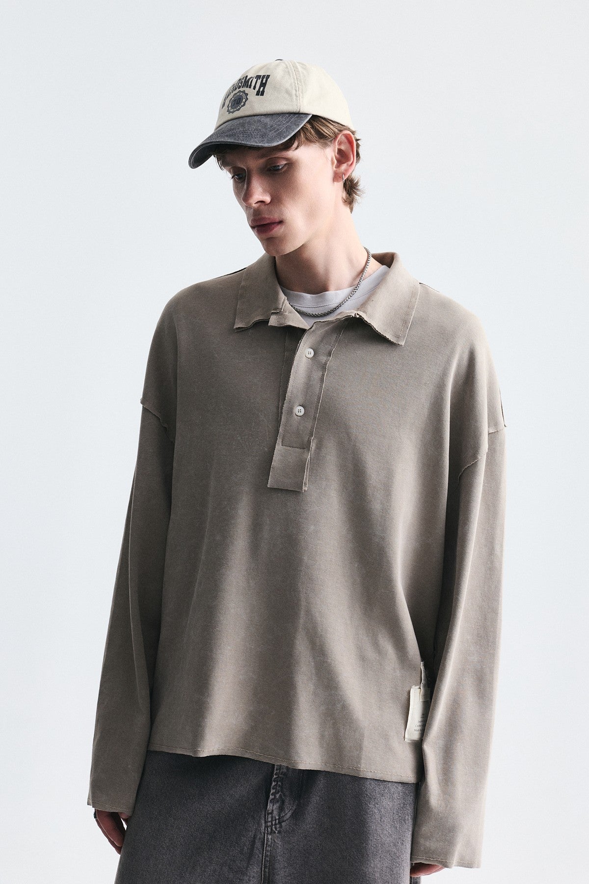 Relax Fit Polo-Neck Sweatshirt