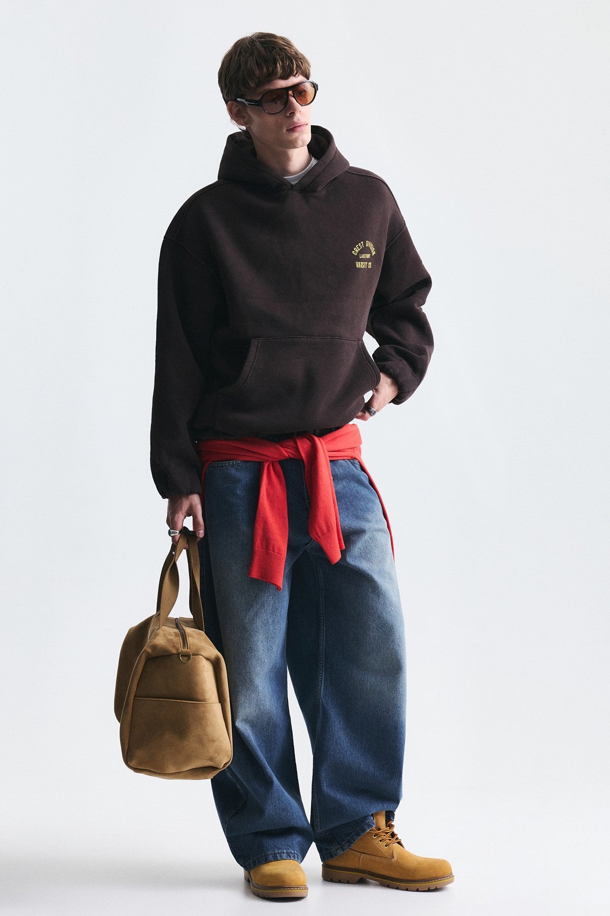 Oversized Printed Hooded Sweatshirt