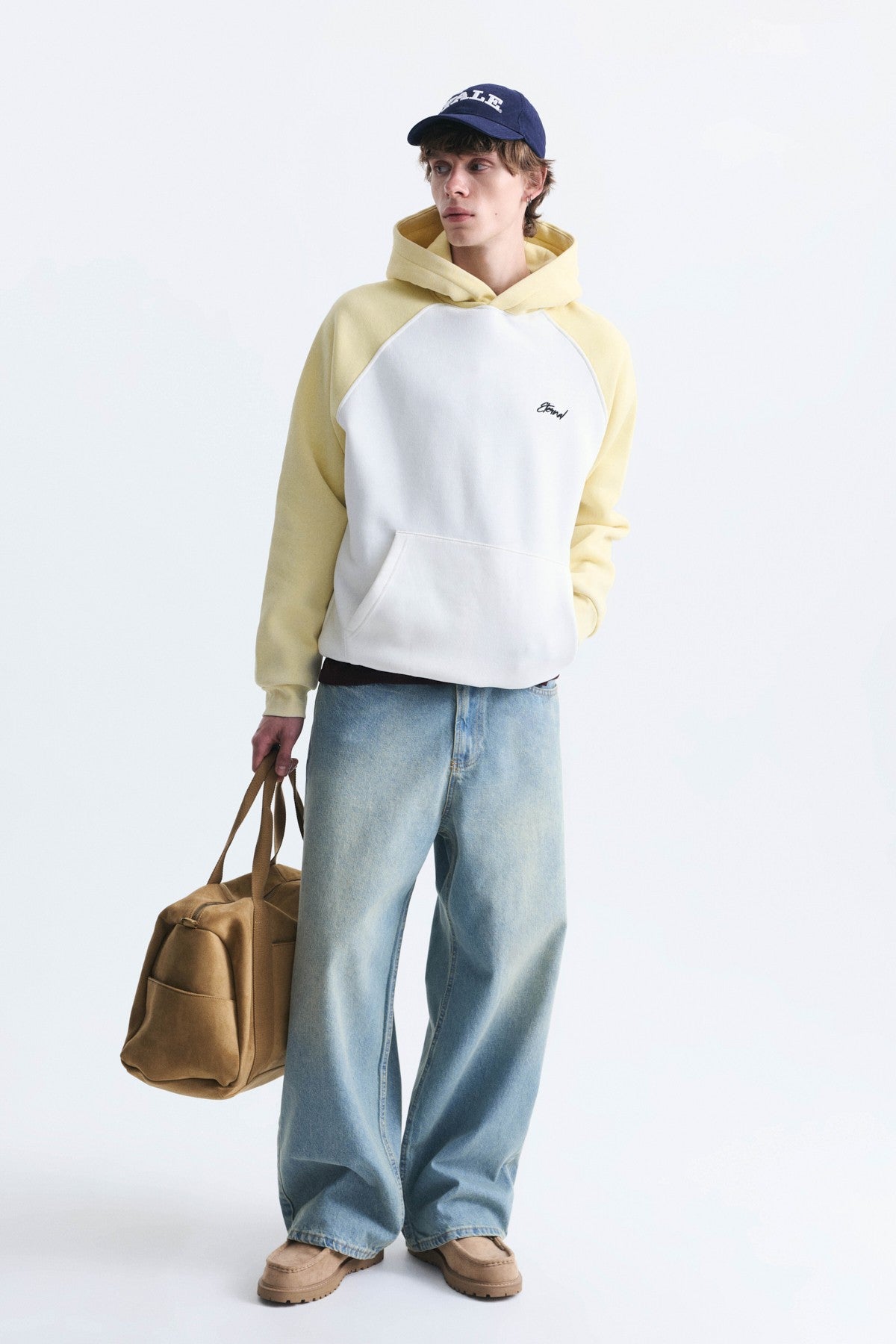 Color-Blocked Hooded Sweatshirt