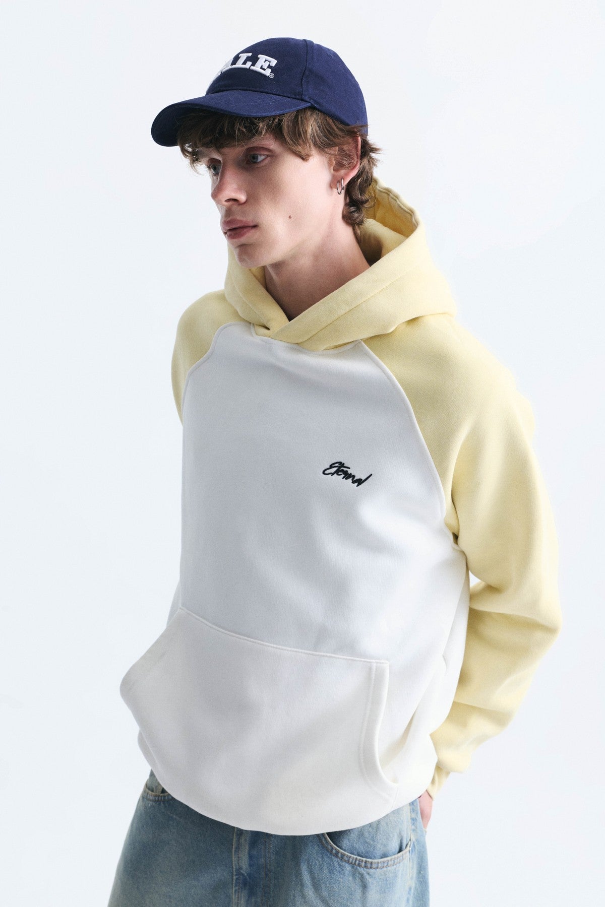 Color-Blocked Hooded Sweatshirt