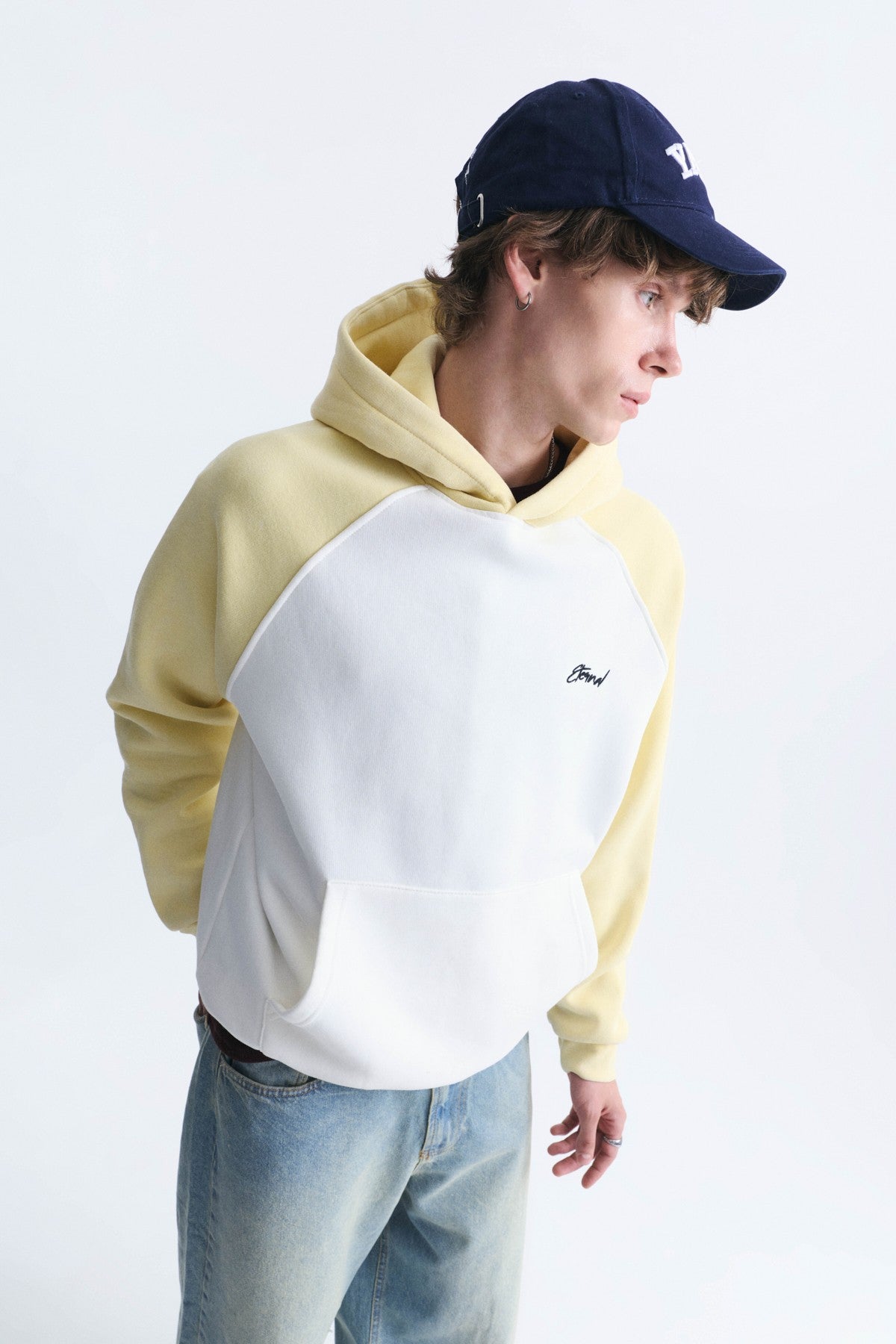Color-Blocked Hooded Sweatshirt