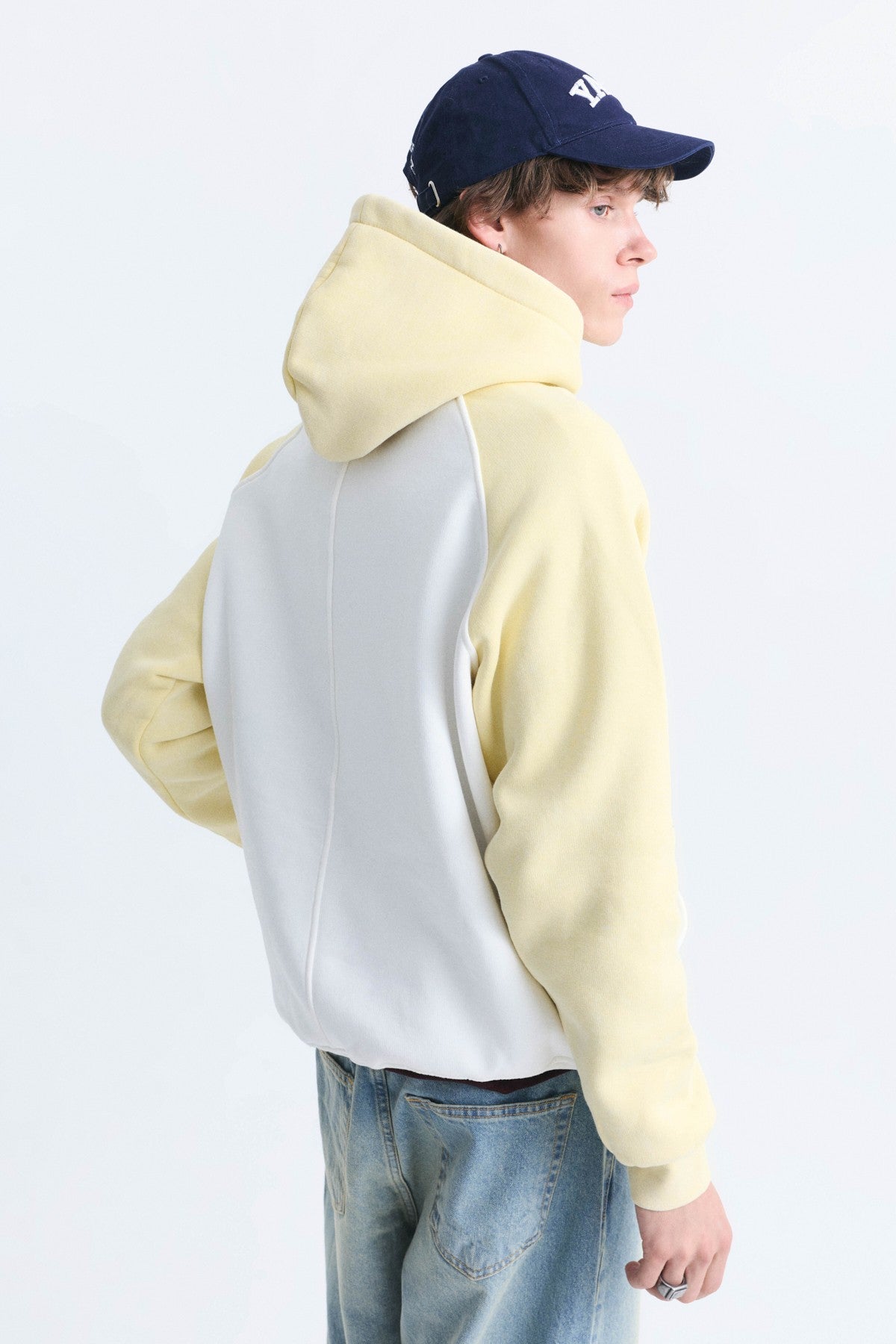 Color-Blocked Hooded Sweatshirt