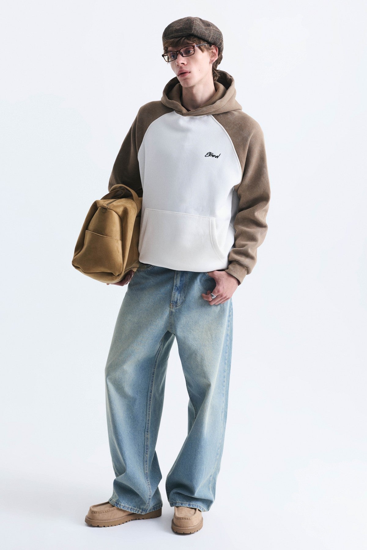 Color-Blocked Hooded Sweatshirt