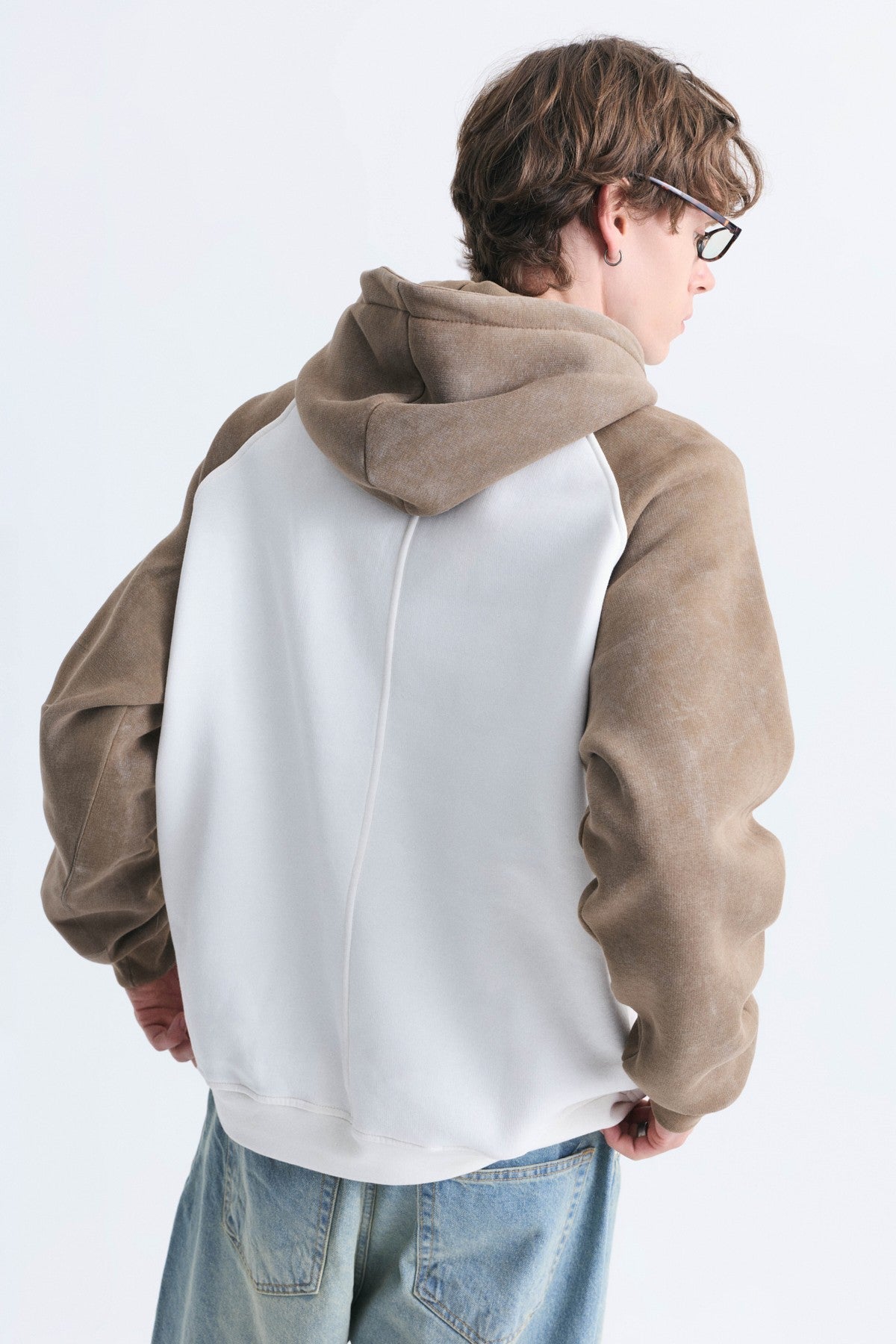Color-Blocked Hooded Sweatshirt