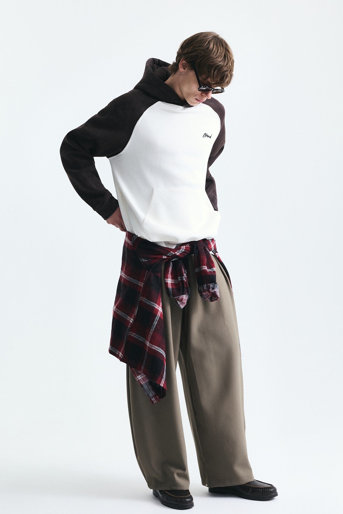Color-Blocked Hooded Sweatshirt