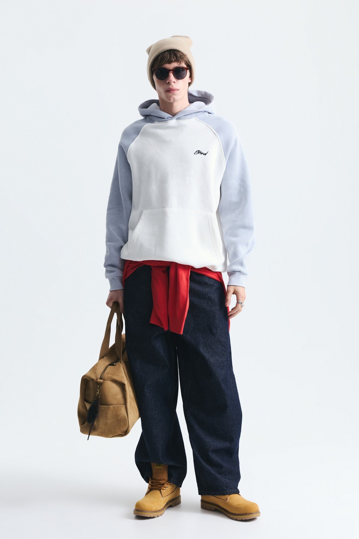 Color-Blocked Hooded Sweatshirt