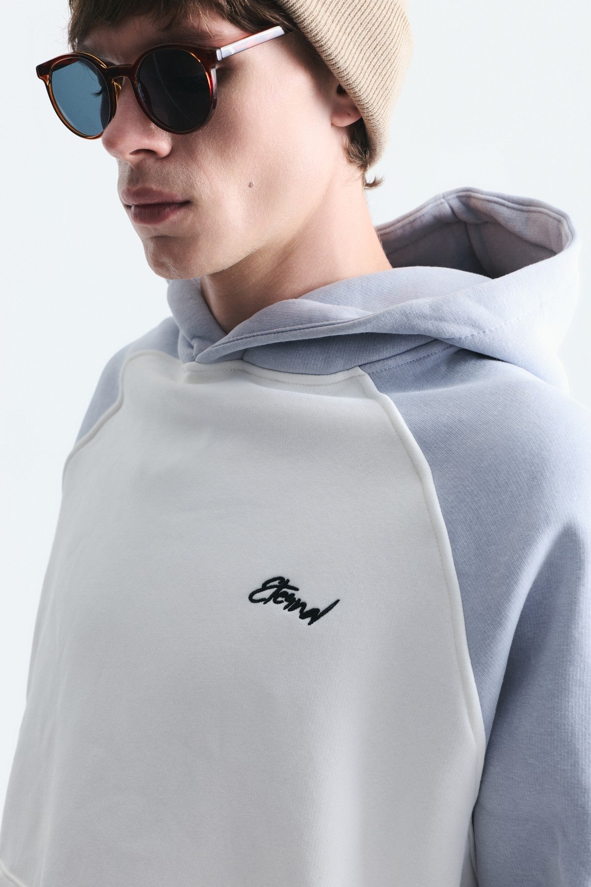 Color-Blocked Hooded Sweatshirt